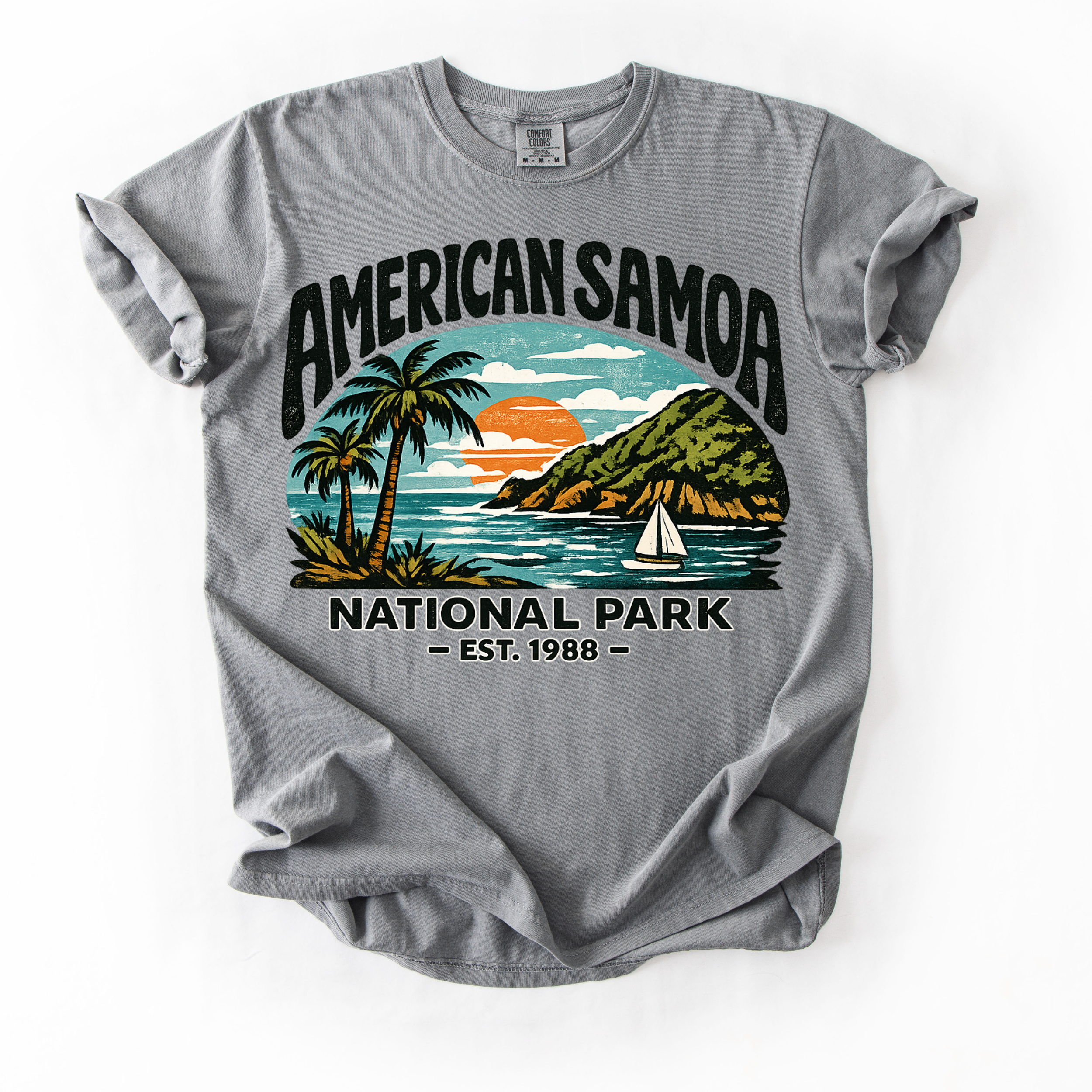 American Samoa National Park T-Shirt — Tropical Sunset Beach Tee