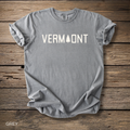Vermont T-Shirt - Comfort Colors garment-dyed unisex tee, rustic tree logo graphic for outdoor lovers