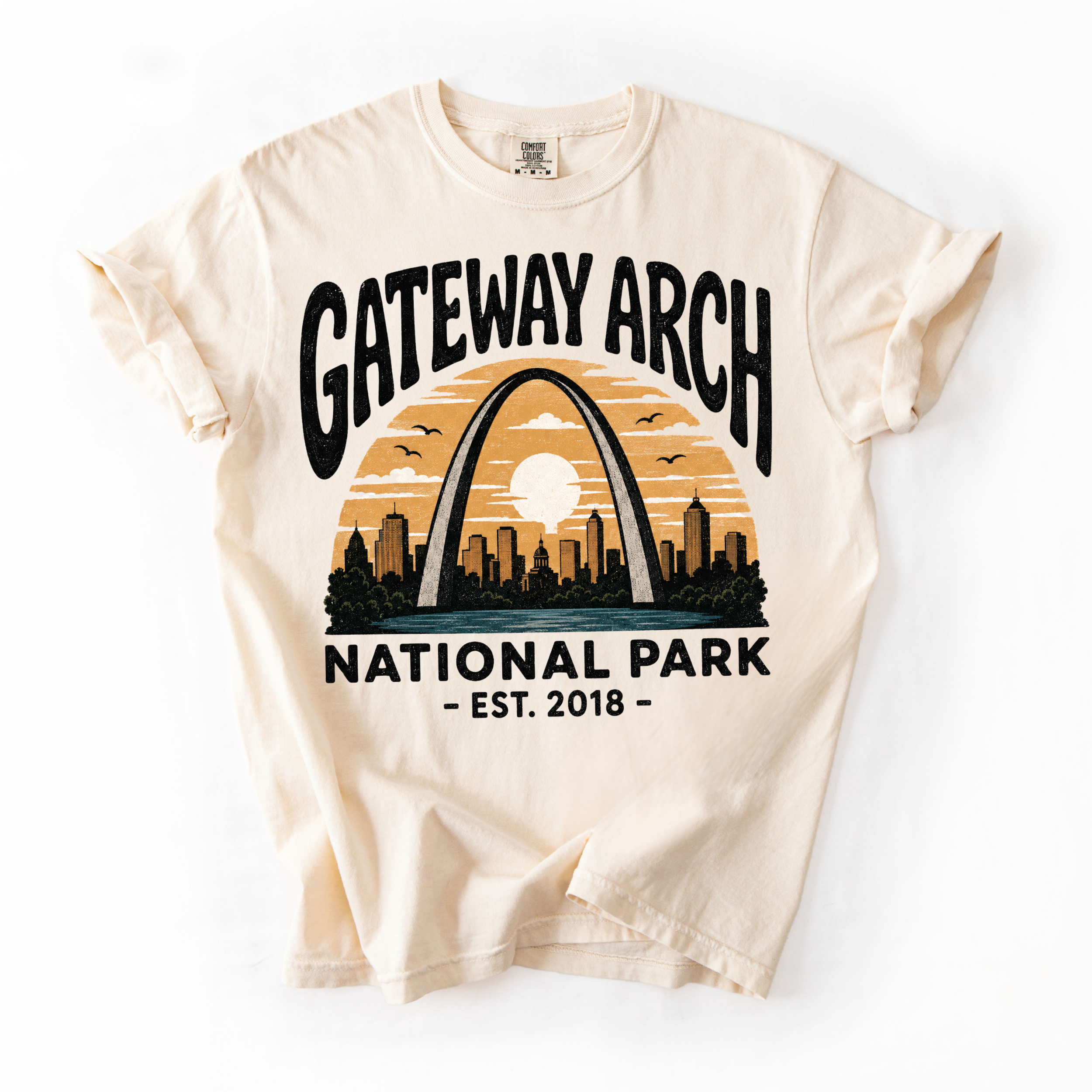 Gateway Arch National Park T-Shirt — Vintage Sunset St. Louis Souvenir