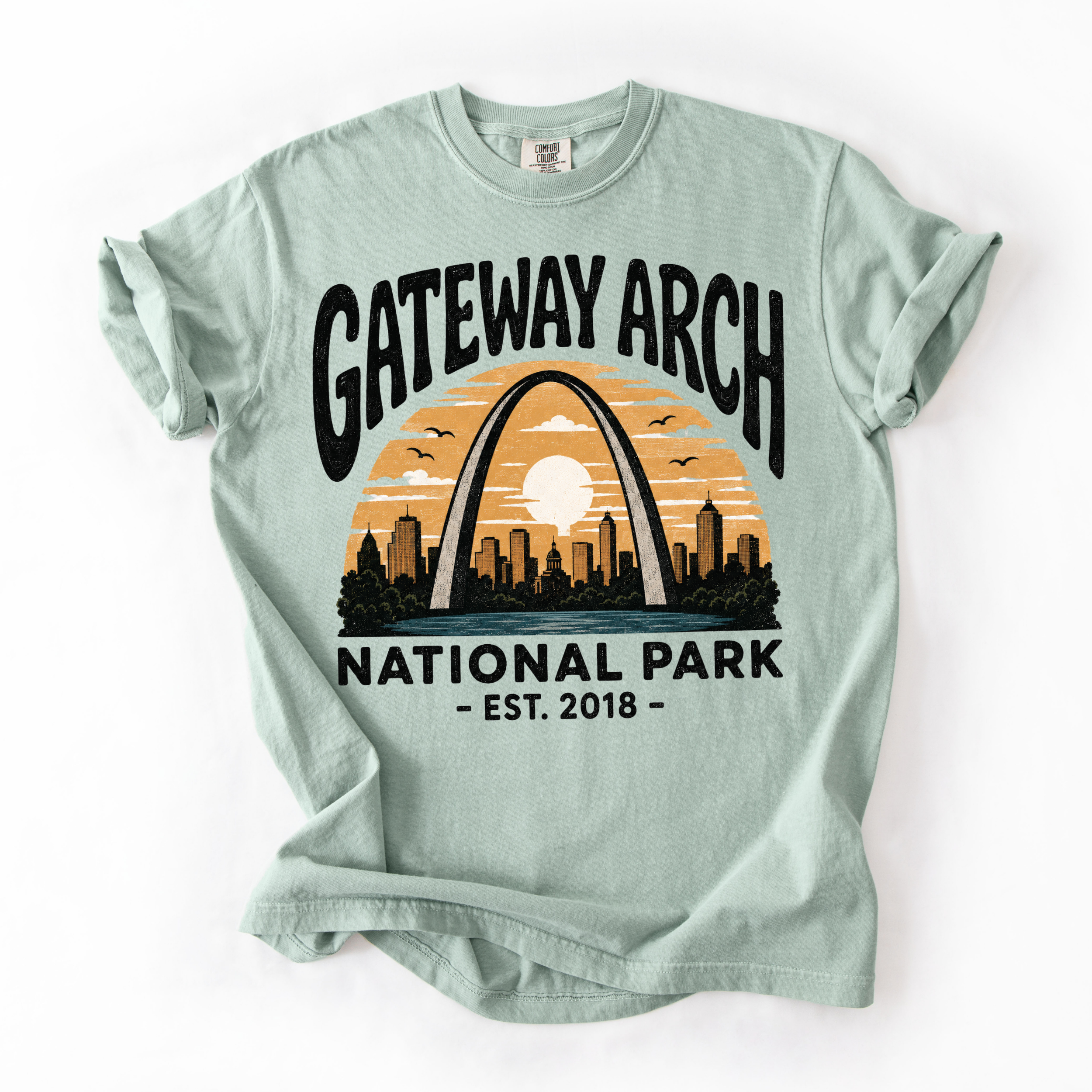 Gateway Arch National Park T-Shirt — Vintage Sunset St. Louis Souvenir