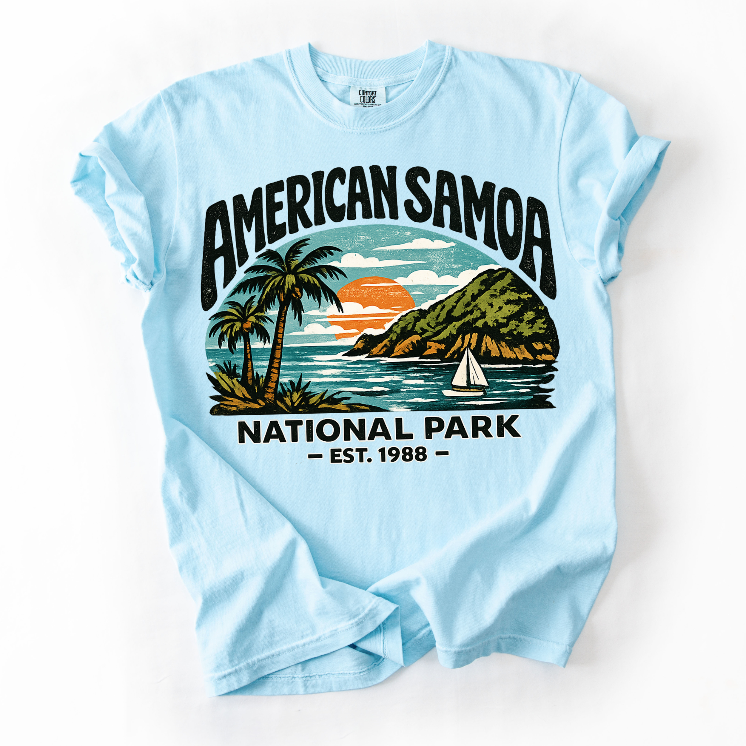 American Samoa National Park T-Shirt — Tropical Sunset Beach Tee