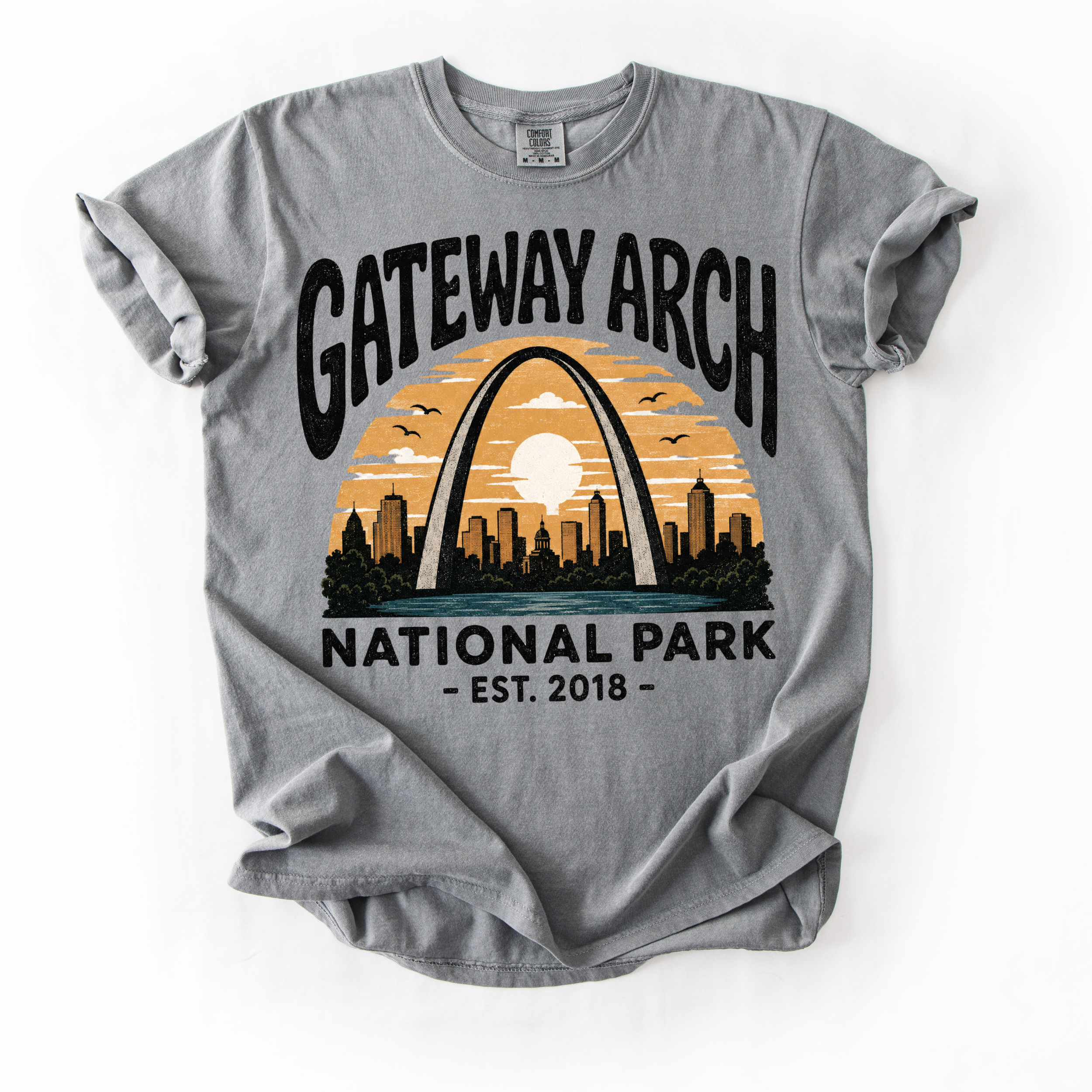 Gateway Arch National Park T-Shirt — Vintage Sunset St. Louis Souvenir