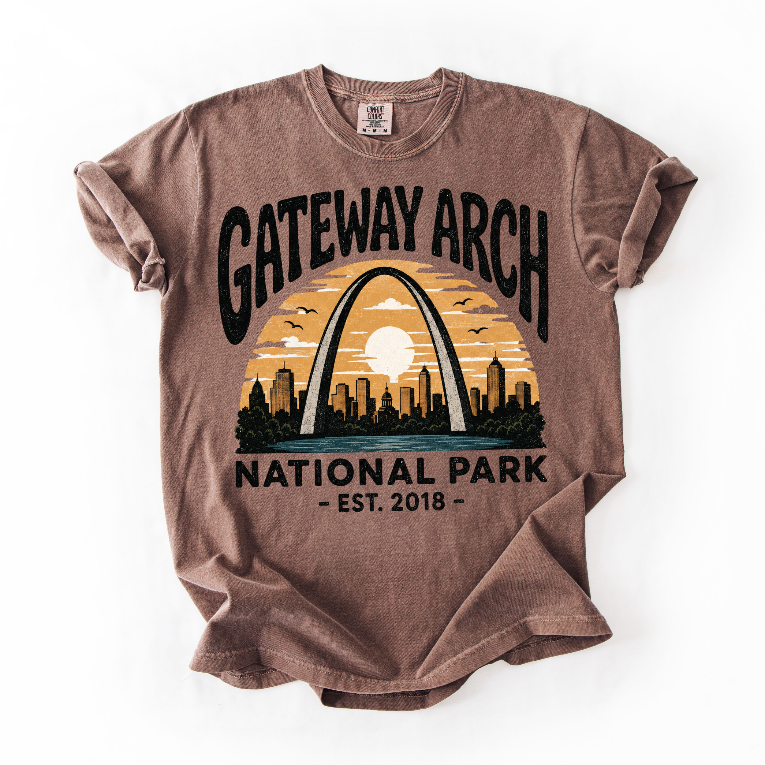 Gateway Arch National Park T-Shirt — Vintage Sunset St. Louis Souvenir