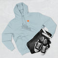 Minimalist Mountain Sunrise Hoodie — Modern Outdoor Graphic Pullover