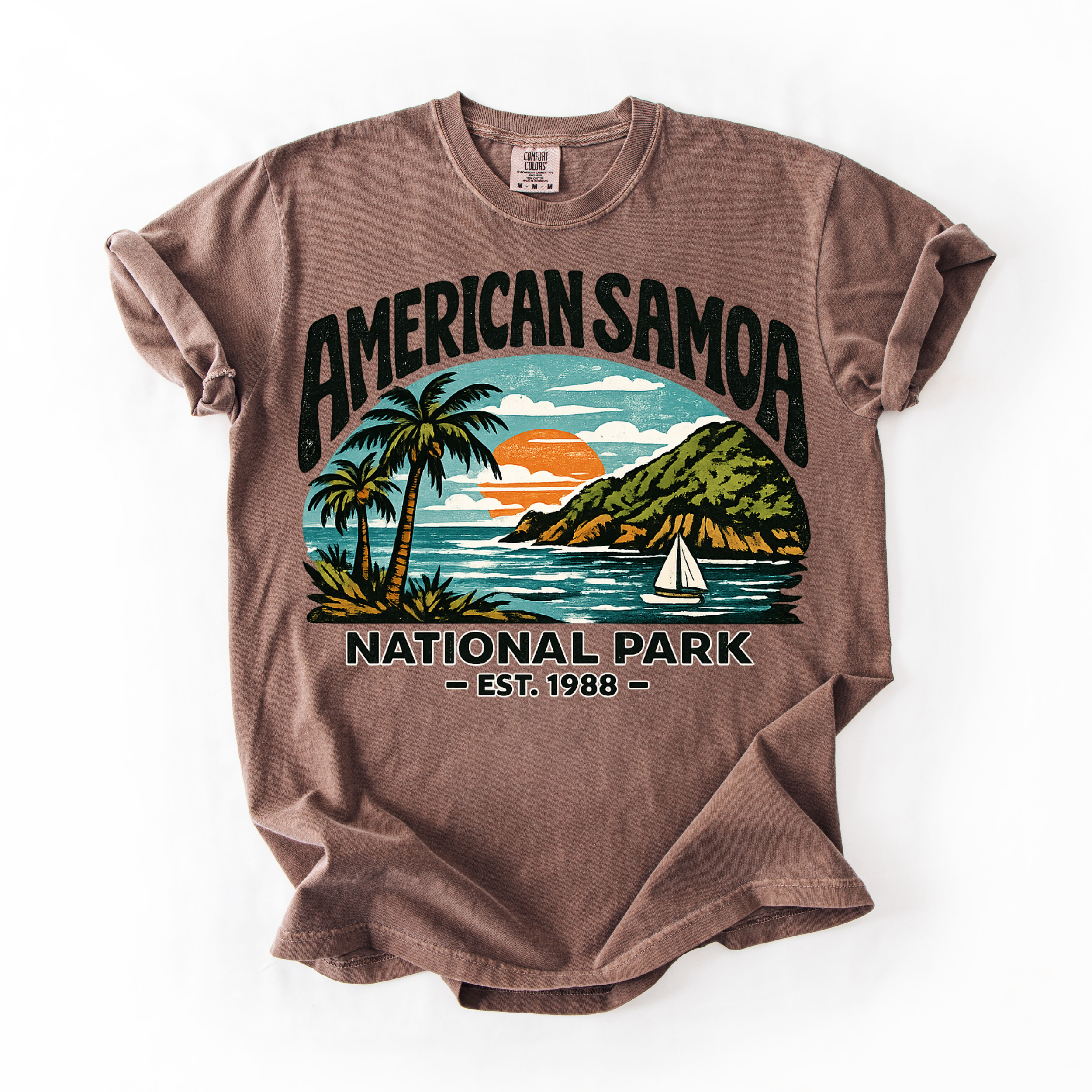 American Samoa National Park T-Shirt — Tropical Sunset Beach Tee
