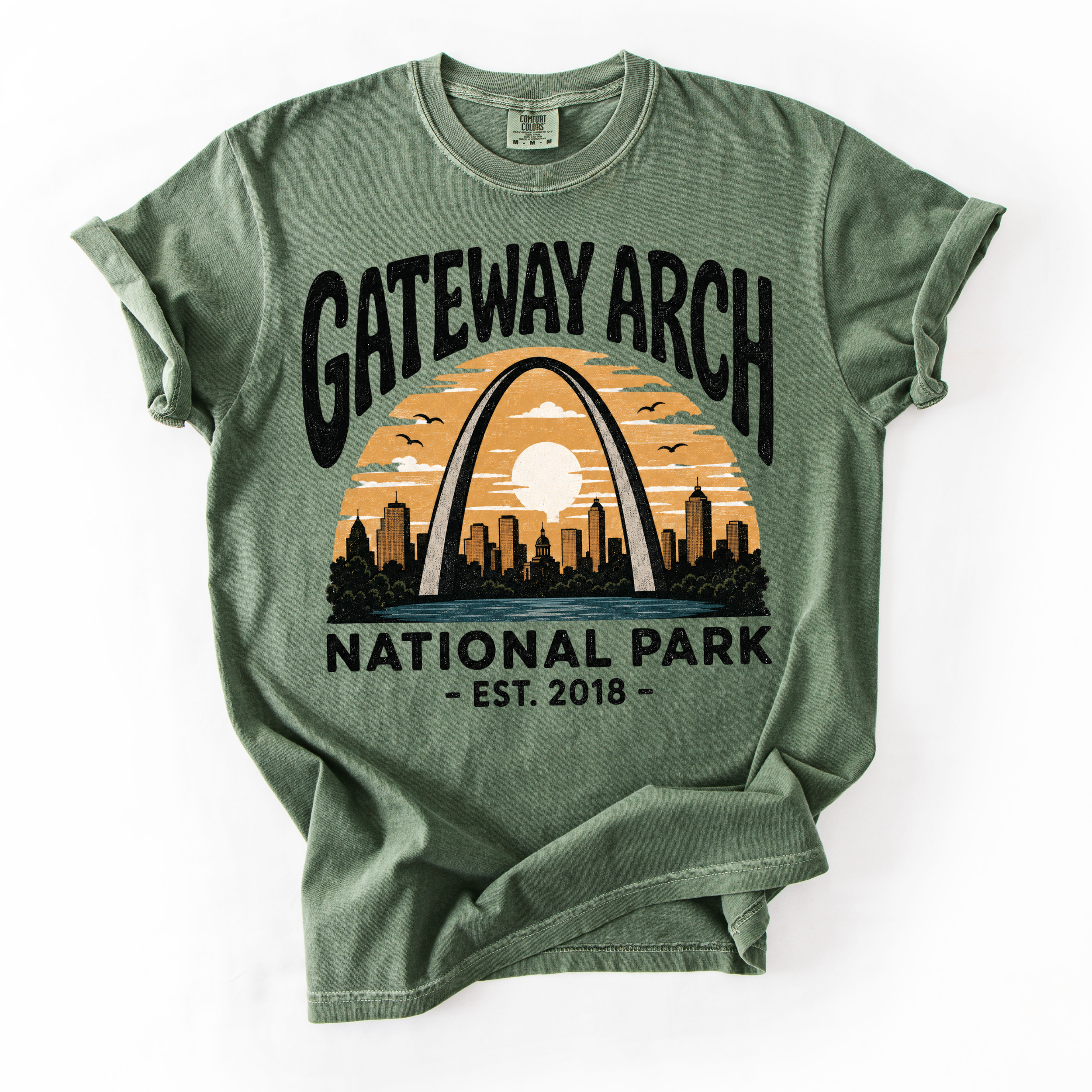 Gateway Arch National Park T-Shirt — Vintage Sunset St. Louis Souvenir