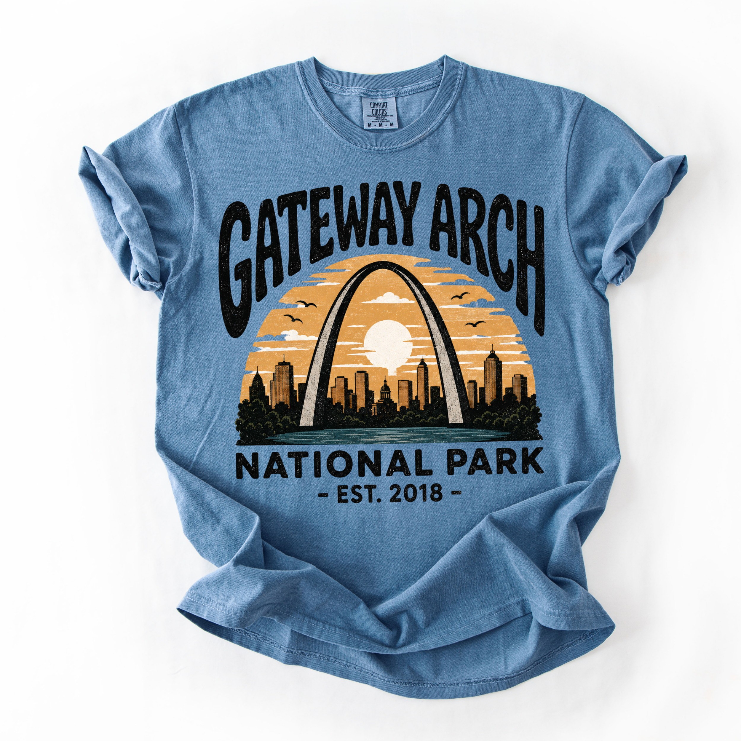 Gateway Arch National Park T-Shirt — Vintage Sunset St. Louis Souvenir