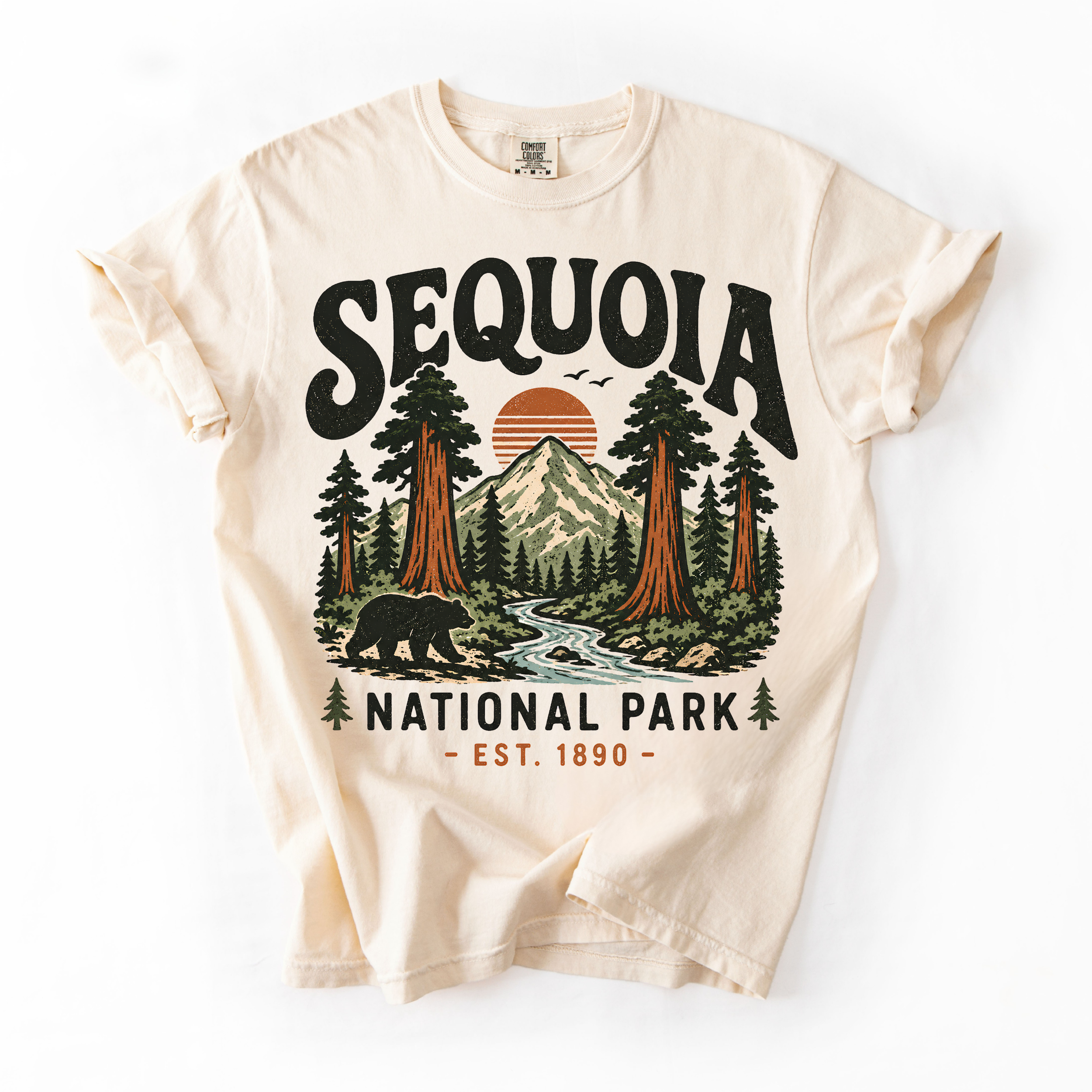 Sequoia National Park Vintage Sunset T-Shirt