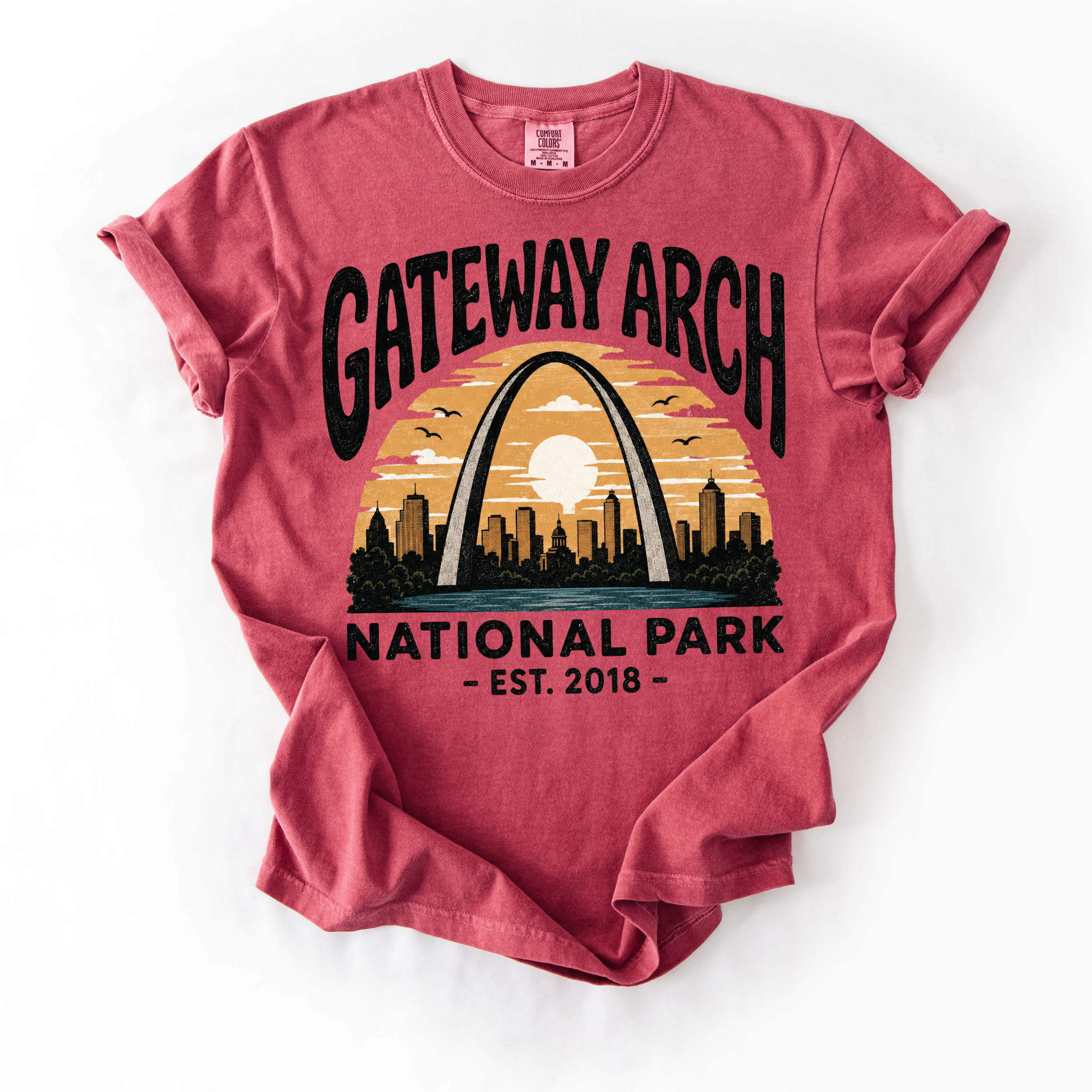 Gateway Arch National Park T-Shirt — Vintage Sunset St. Louis Souvenir
