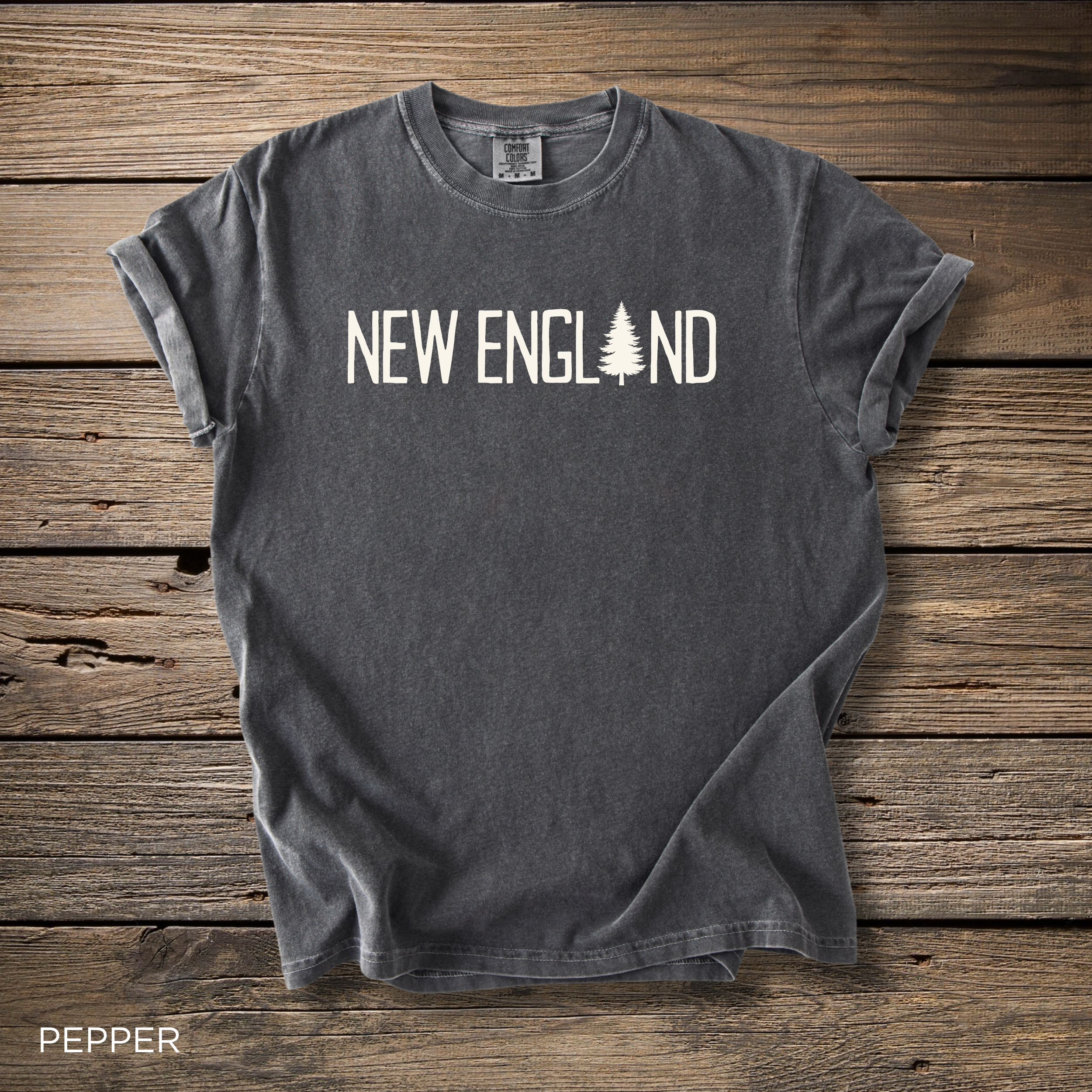 New England shirt east coast tshirt - Comfort Colors garment-dyed unisex tee, New England tree logo graphic