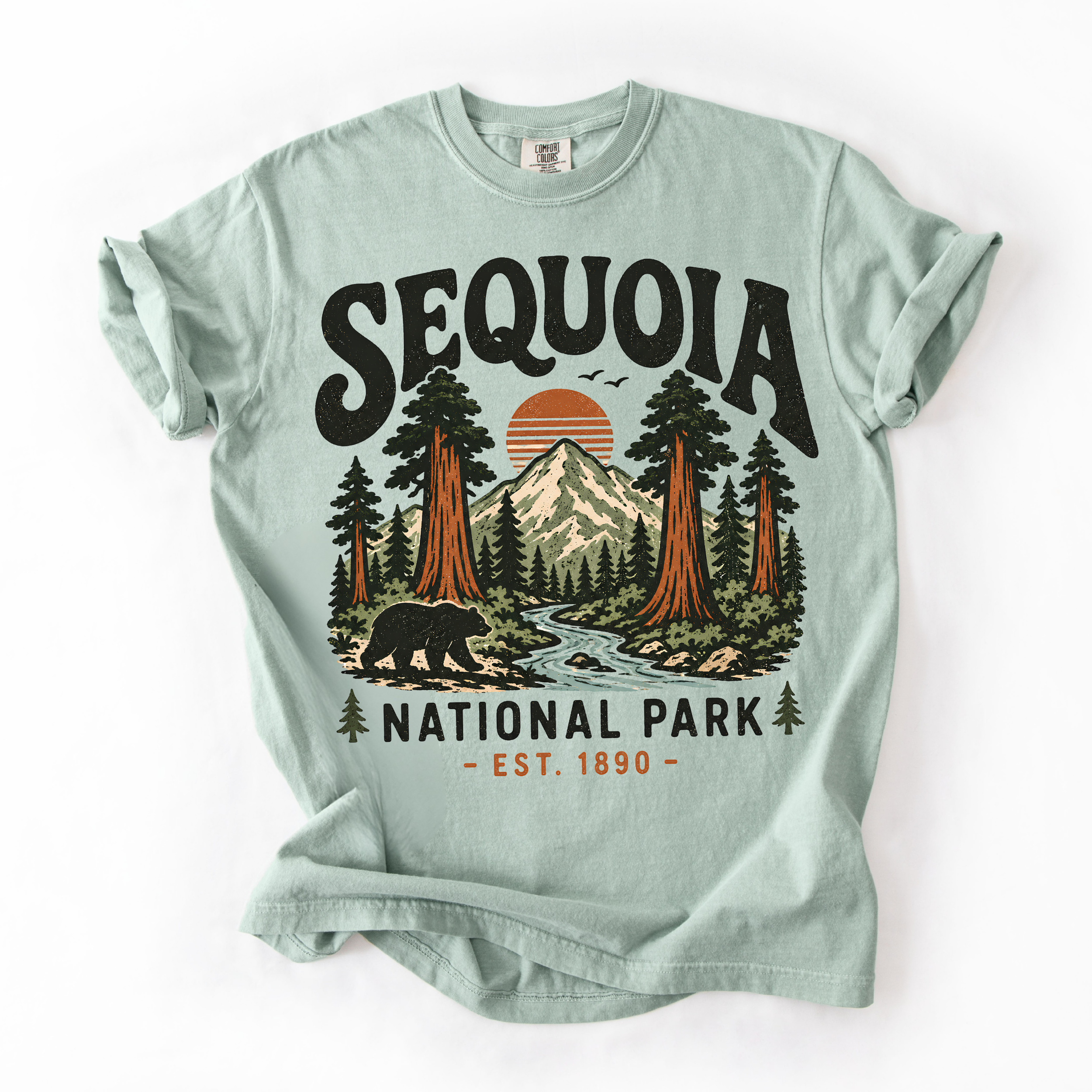 Sequoia National Park Vintage Sunset T-Shirt
