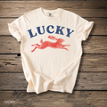 Lucky Rabbit T-Shirt - Comfort Colors garment-dyed unisex tee, vintage lucky rabbit graphic