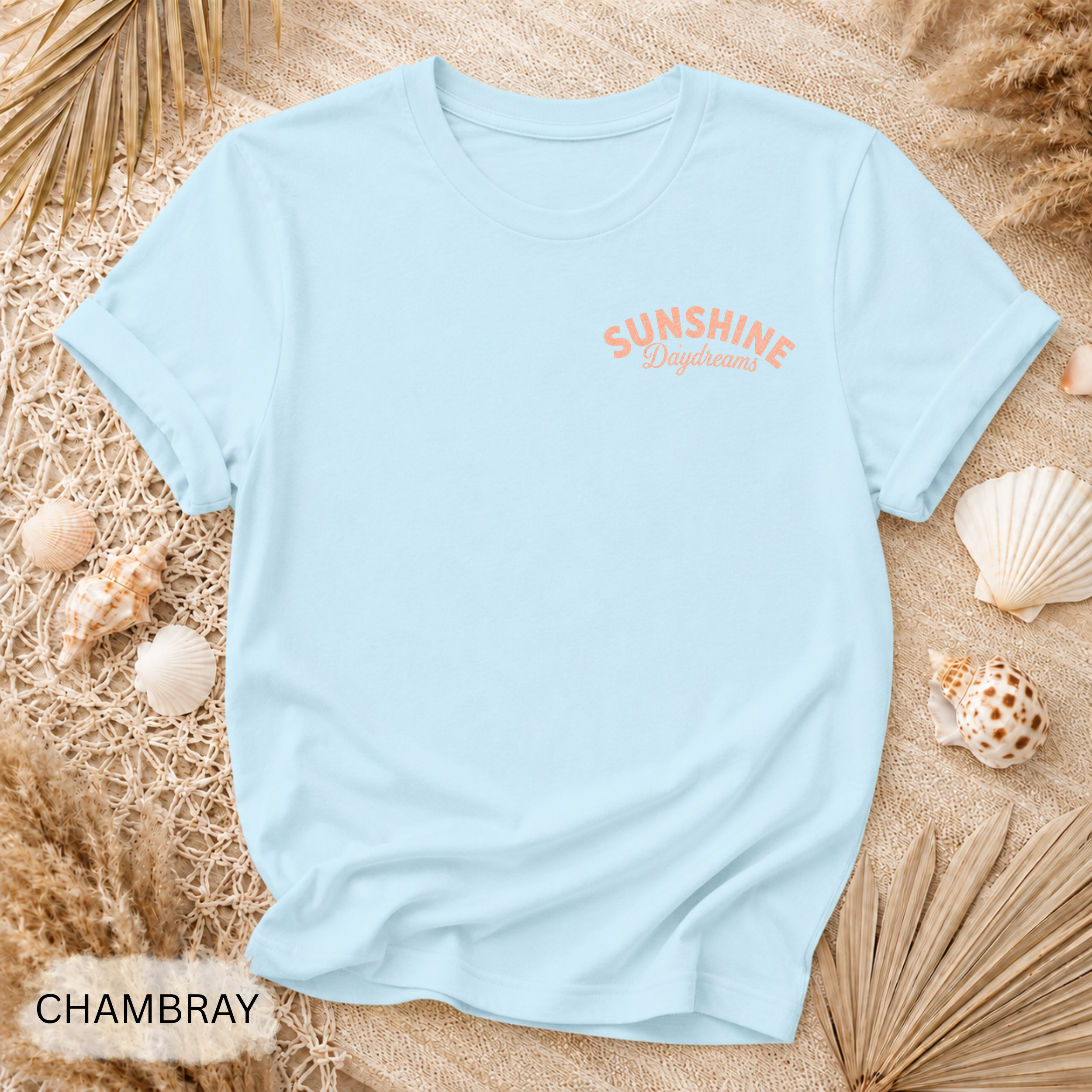 Sunshine Daydream T-Shirt - Comfort Colors garment-dyed unisex tee, front and back sunshine graphic