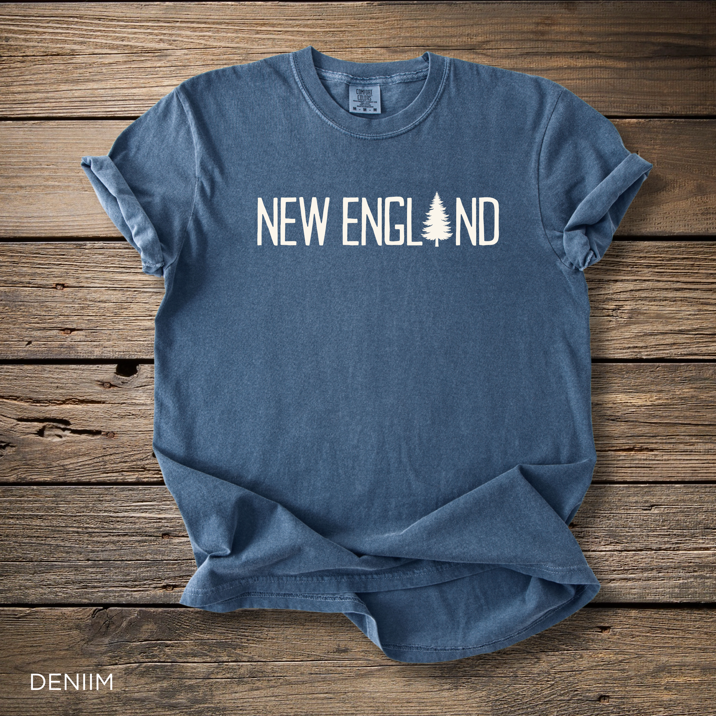 New England shirt east coast tshirt - Comfort Colors garment-dyed unisex tee, New England tree logo graphic
