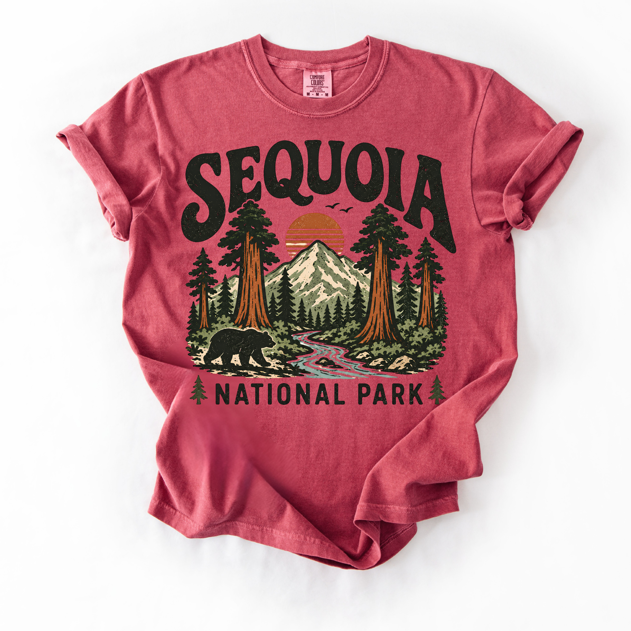 Sequoia National Park Vintage Sunset T-Shirt
