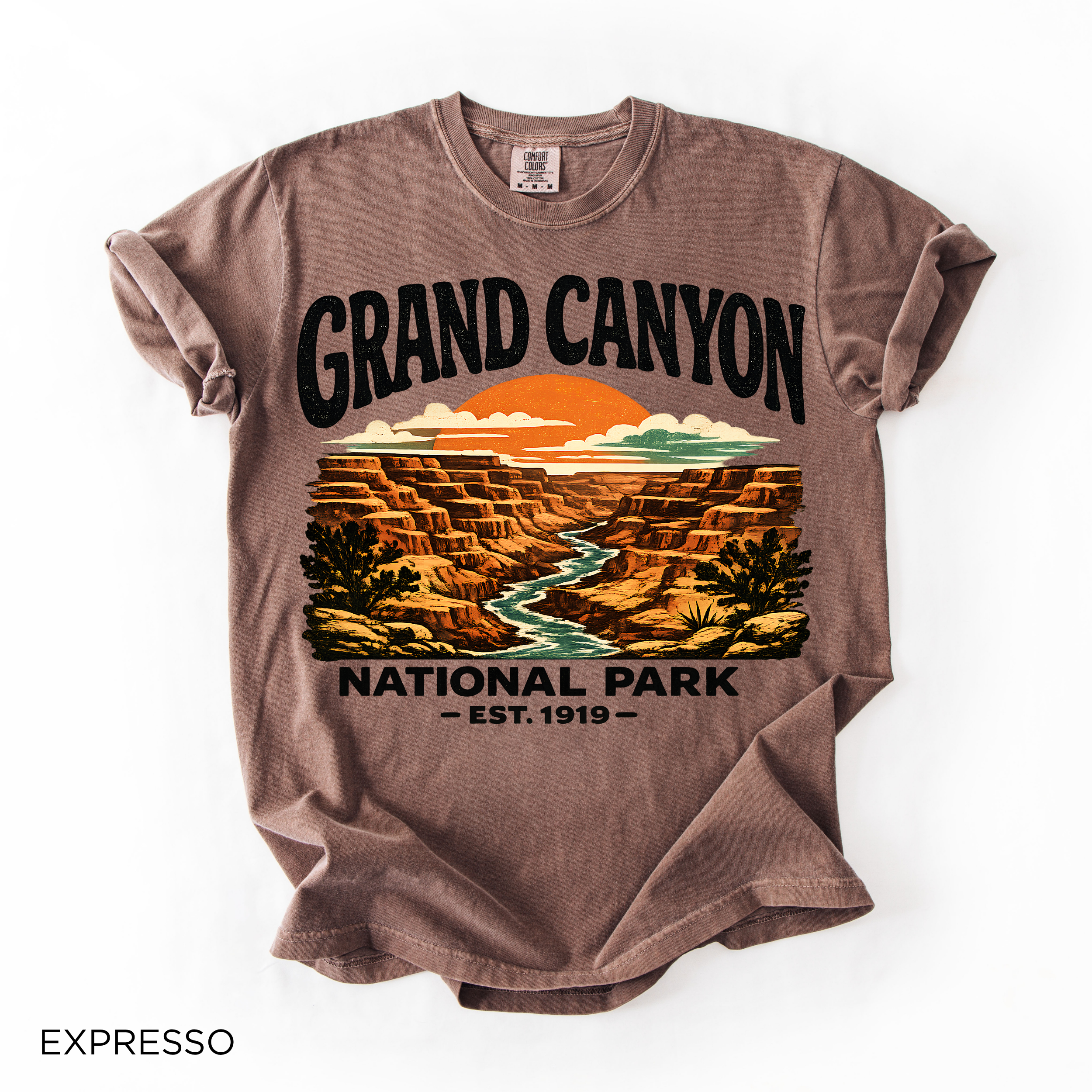 Grand Canyon National Park T-Shirt — Retro Sunset Canyon Graphic Tee