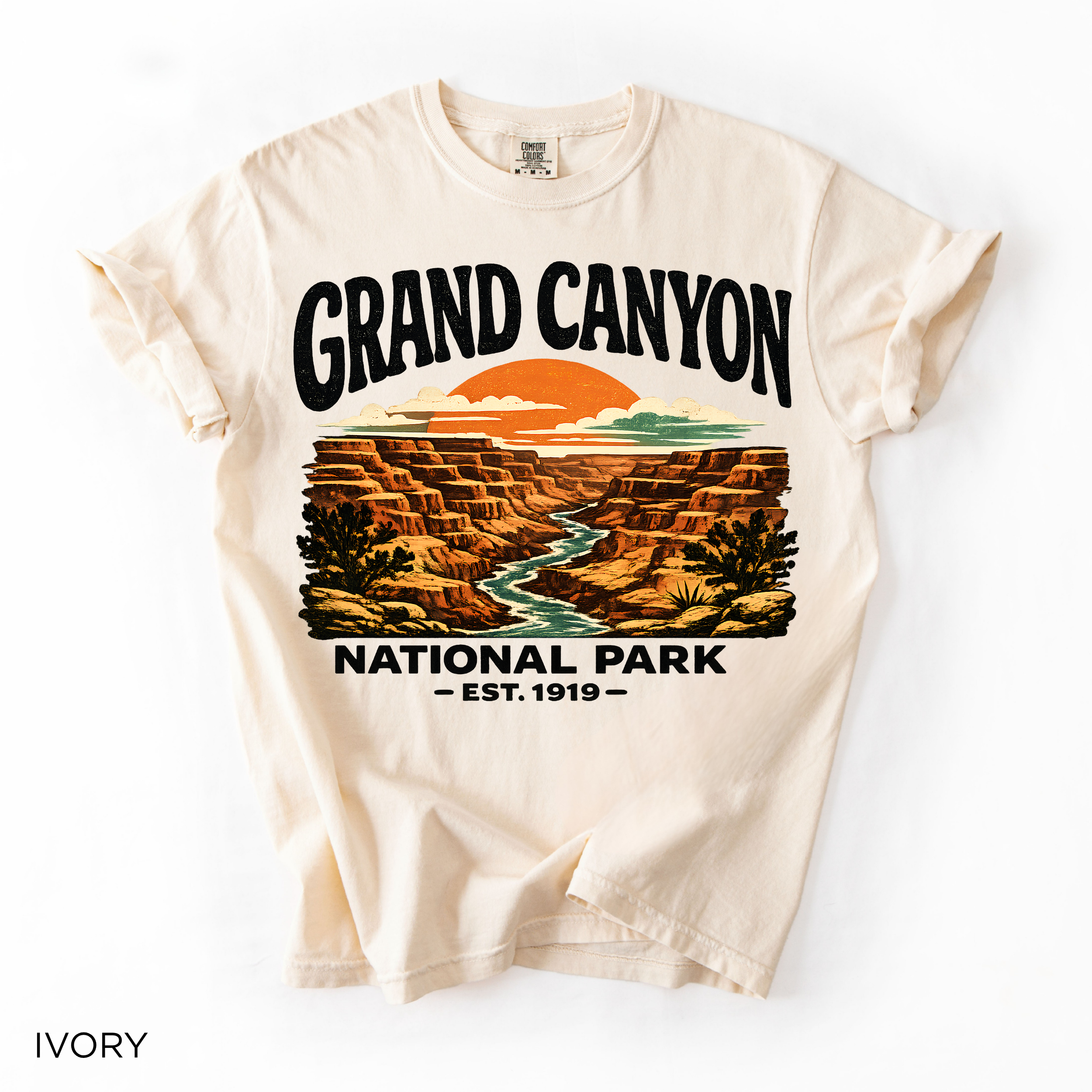Grand Canyon National Park T-Shirt — Retro Sunset Canyon Graphic Tee