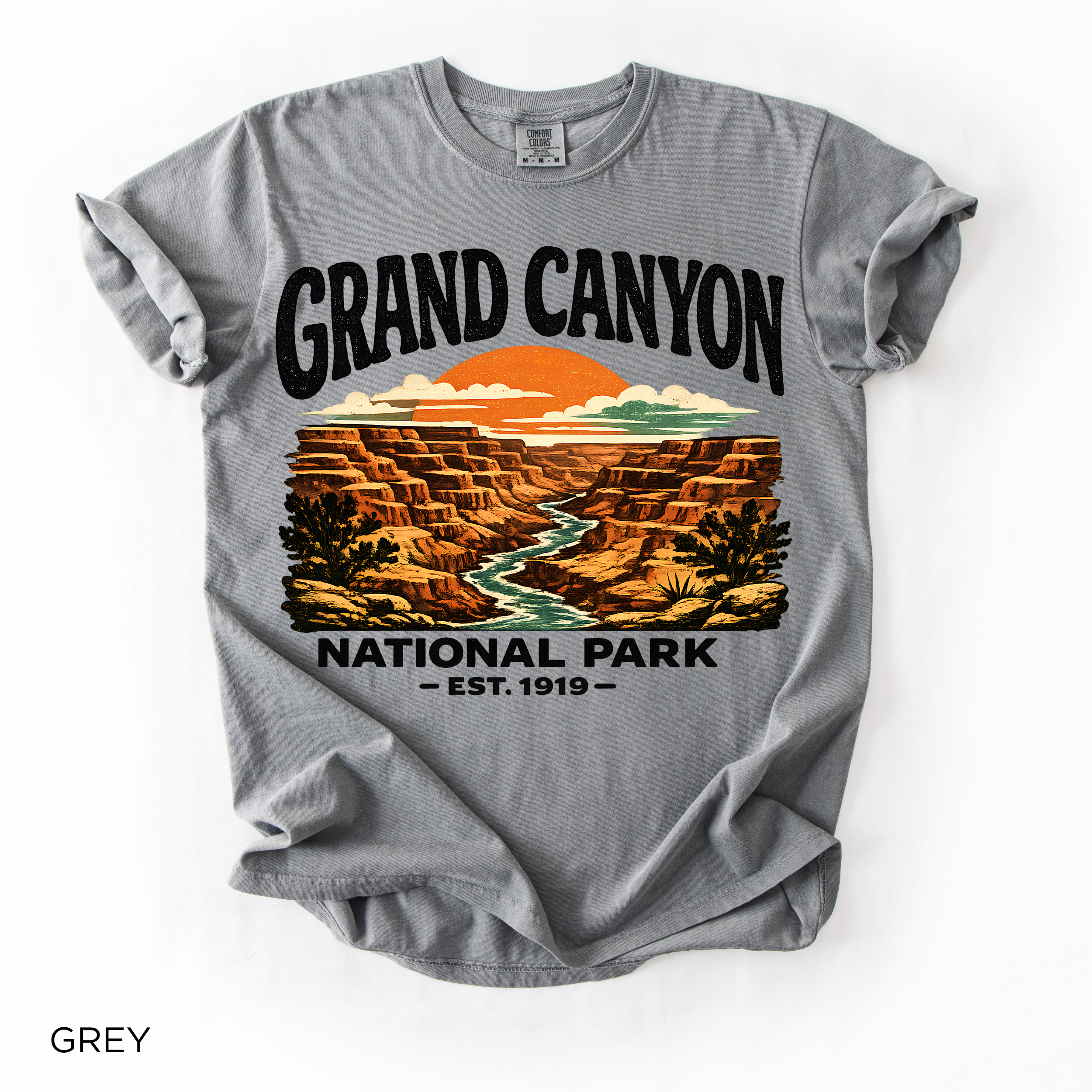Grand Canyon National Park T-Shirt — Retro Sunset Canyon Graphic Tee