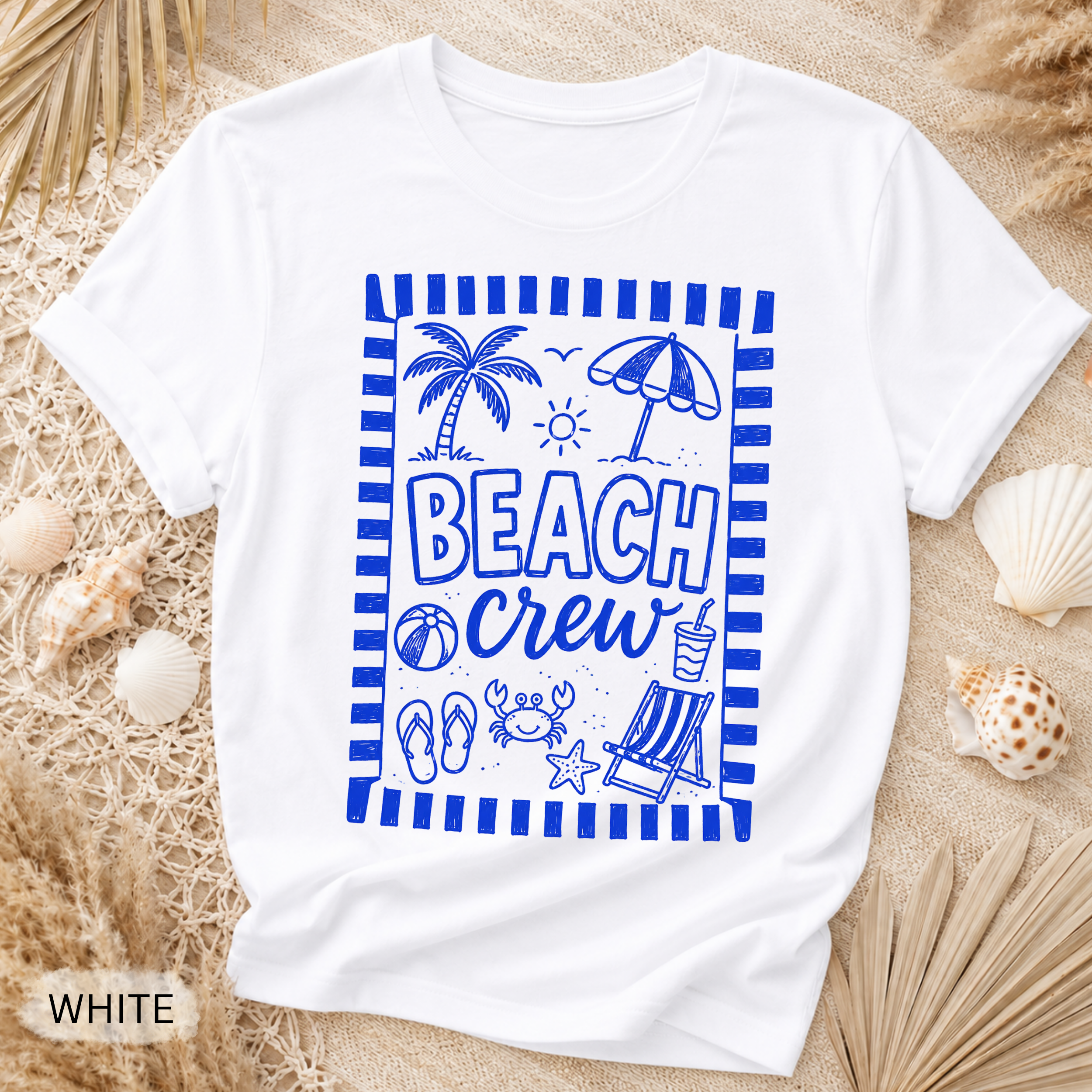 Beach Crew T-Shirt - Comfort Colors garment-dyed unisex tee, beach crew graphic