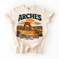 Arches National Park T-Shirt — Vintage Sunset Desert Arch Tee