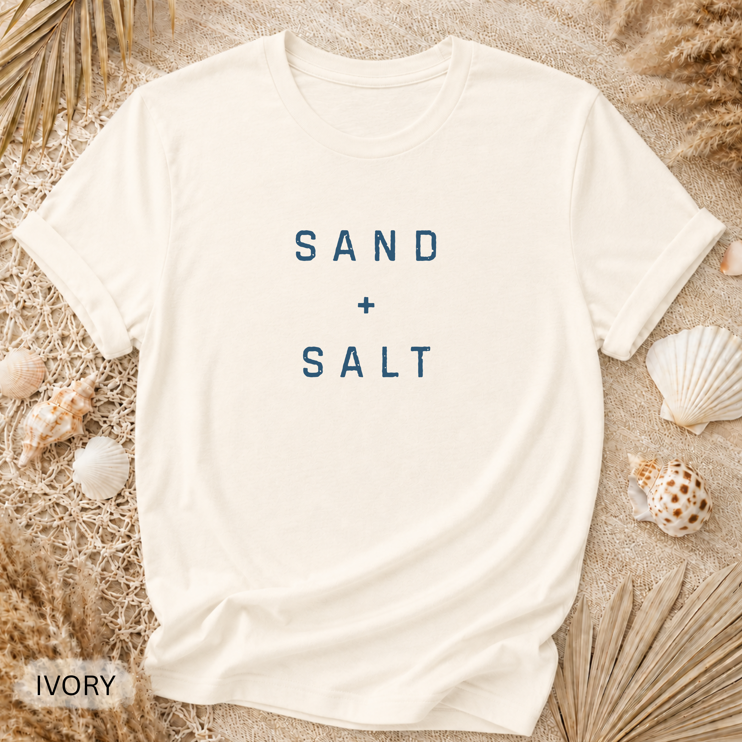 Sand + Salt T-Shirt - Comfort Colors garment-dyed unisex tee, beachy graphic