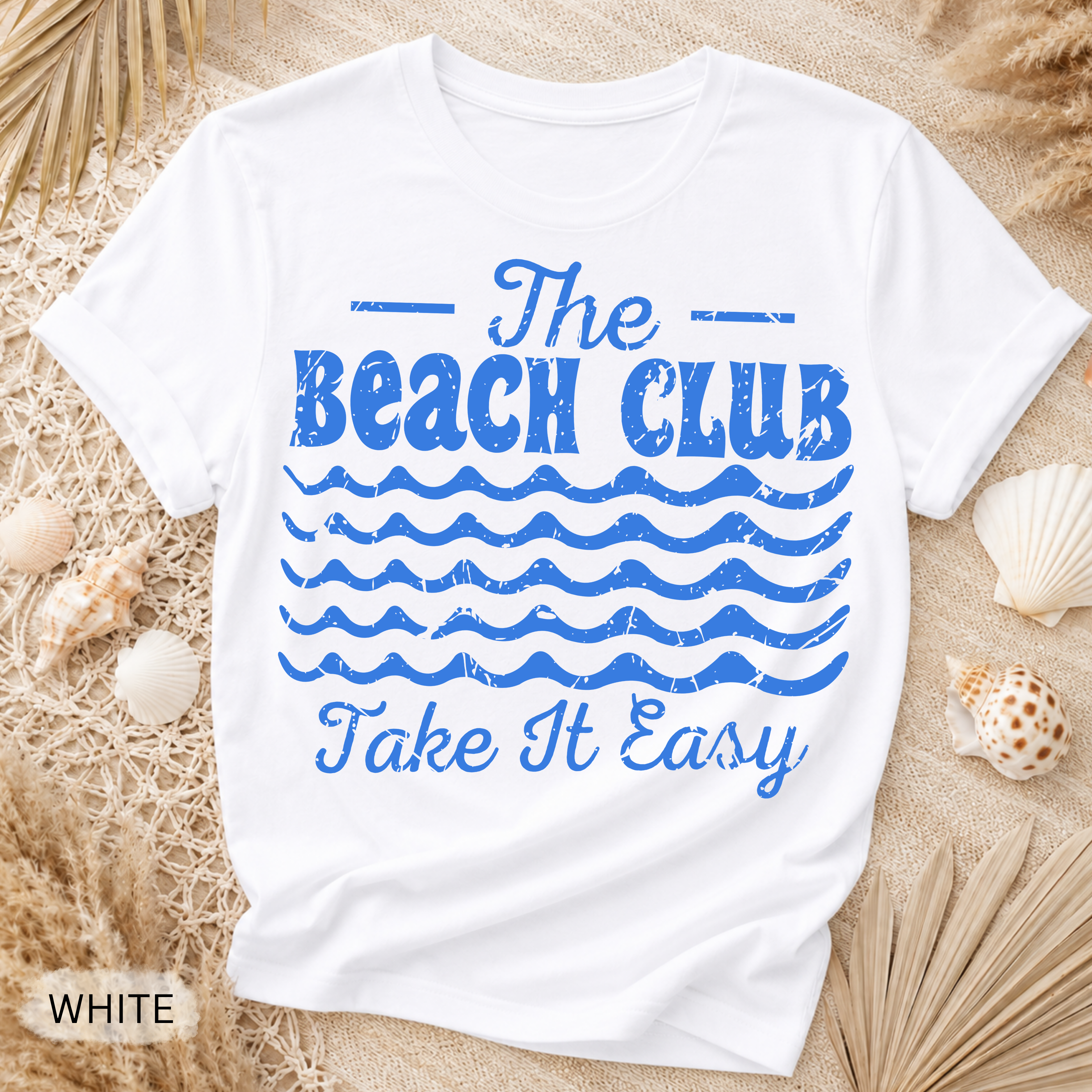 The Beach Club Retro T-Shirt - Comfort Colors garment-dyed unisex tee, retro beach club graphic