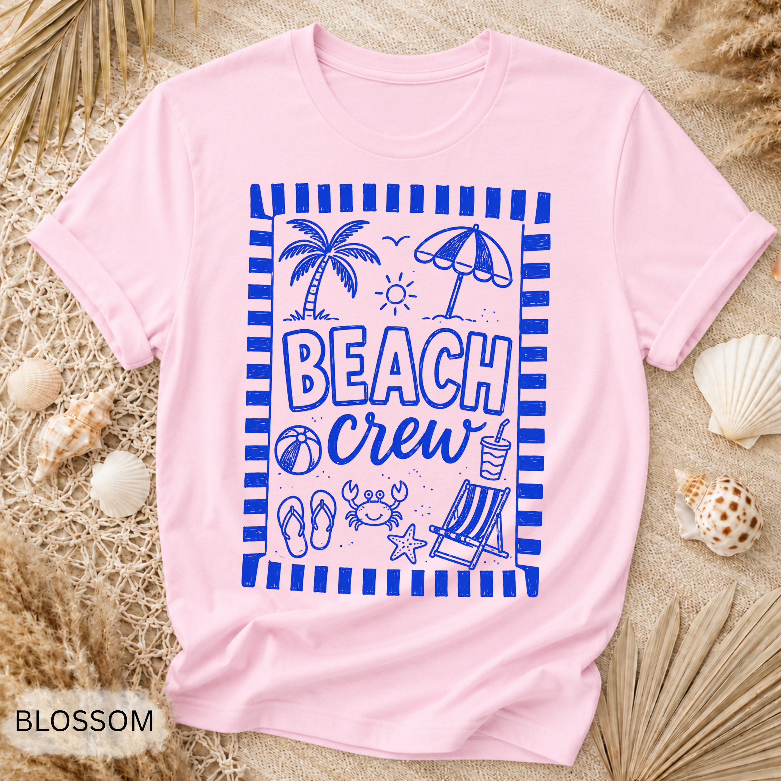 Beach Crew T-Shirt - Comfort Colors garment-dyed unisex tee, beach crew graphic