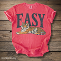 Easy Tiger T-Shirt - Comfort Colors garment-dyed unisex tee, relaxed lying tiger graphic