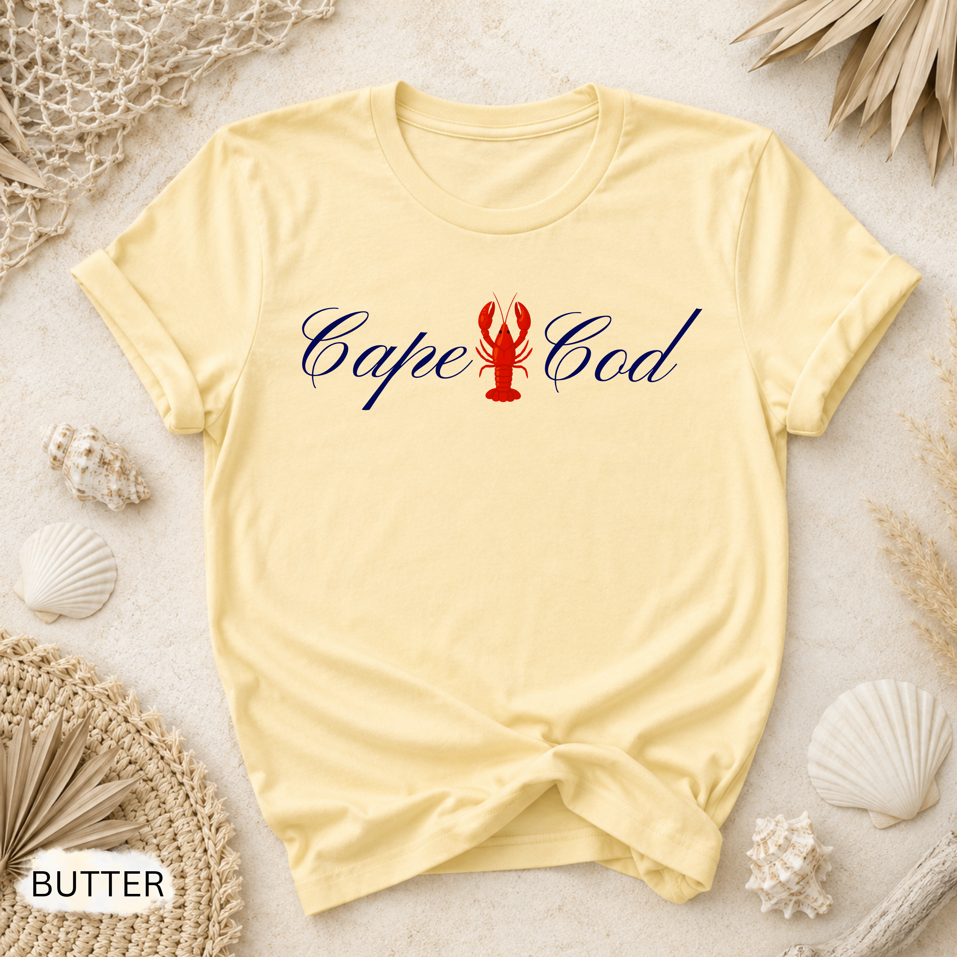 Cape Cod Lobster T-Shirt - Comfort Colors garment-dyed unisex tee, Cape Cod lobster graphic