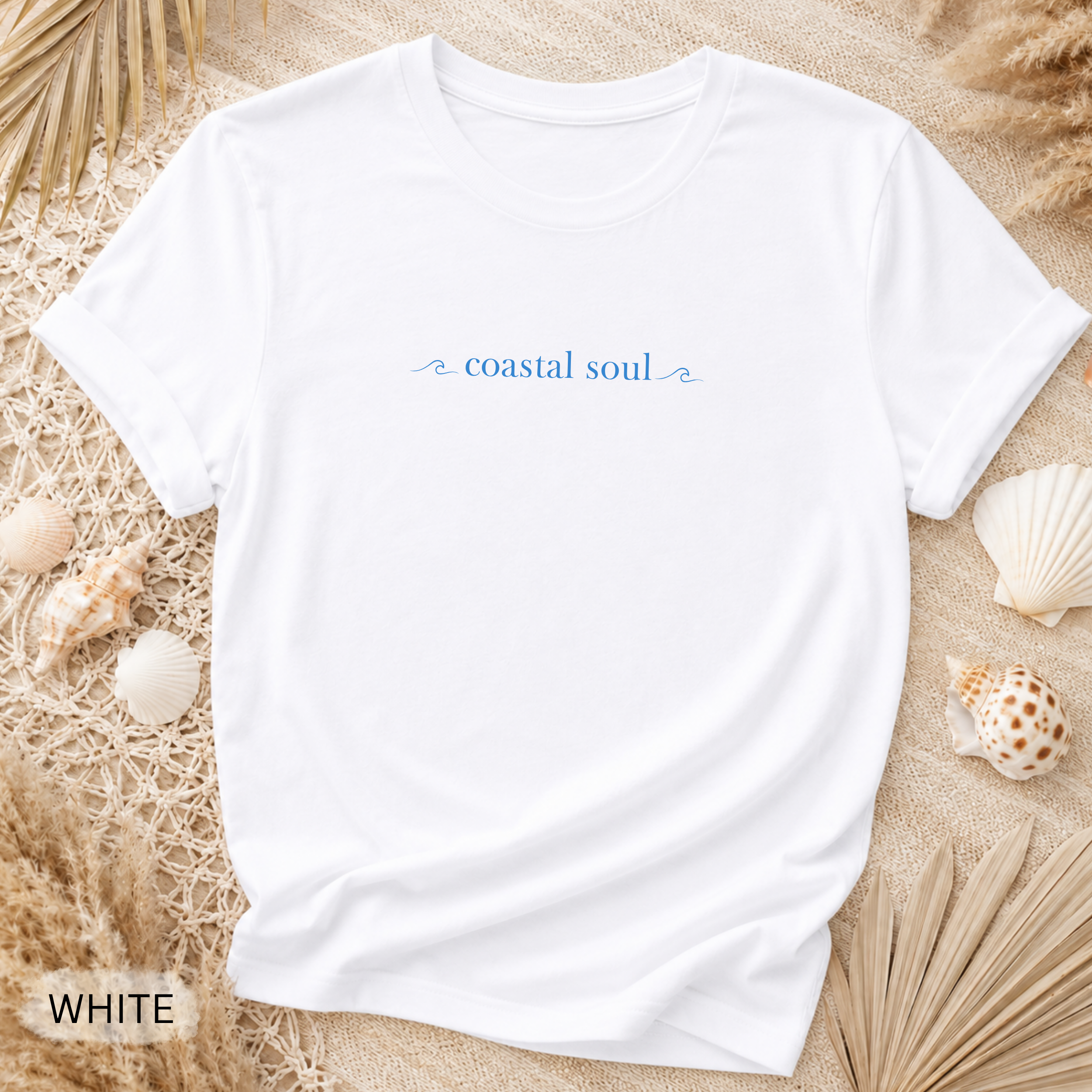 Coastal Soul T-Shirt - Comfort Colors garment-dyed unisex tee, minimal coastal soul lettering