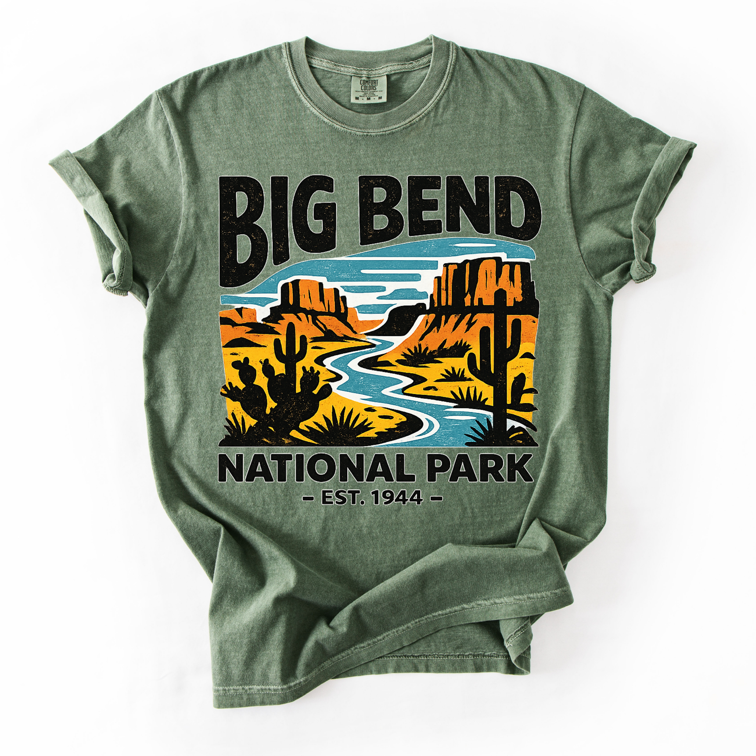 Big Bend National Park T-Shirt — Retro Sunset Desert Graphic