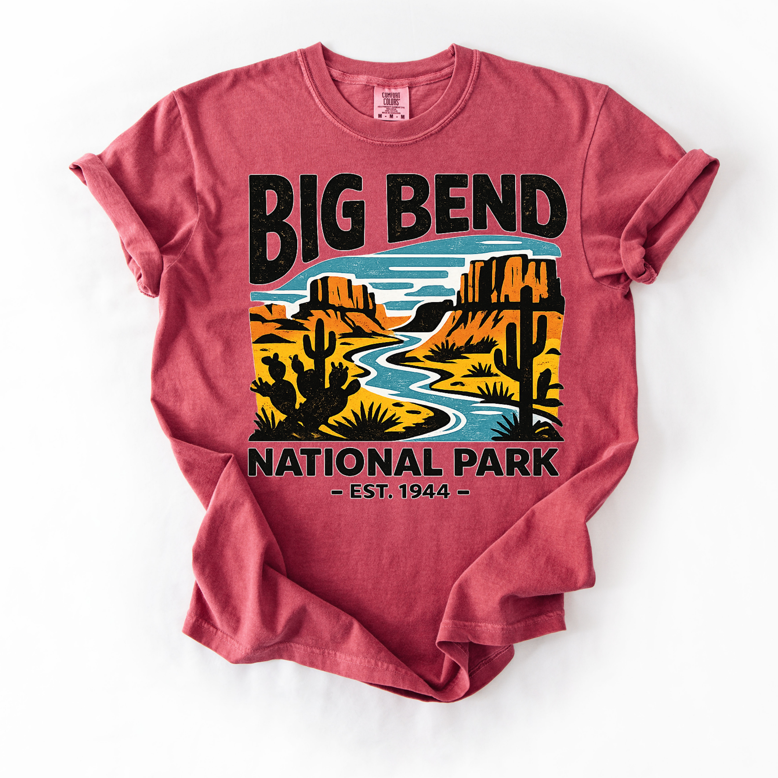 Big Bend National Park T-Shirt — Retro Sunset Desert Graphic