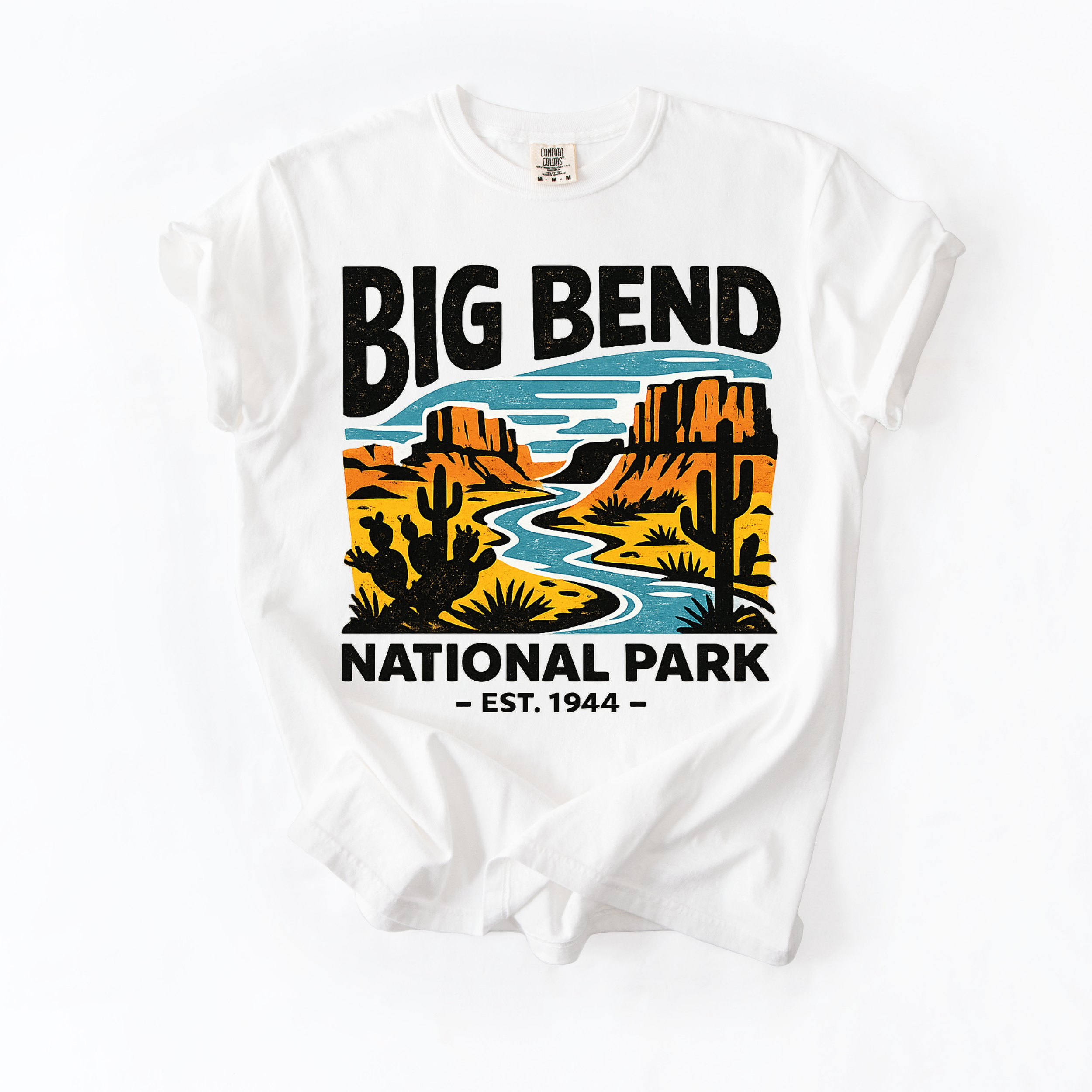 Big Bend National Park T-Shirt — Retro Sunset Desert Graphic