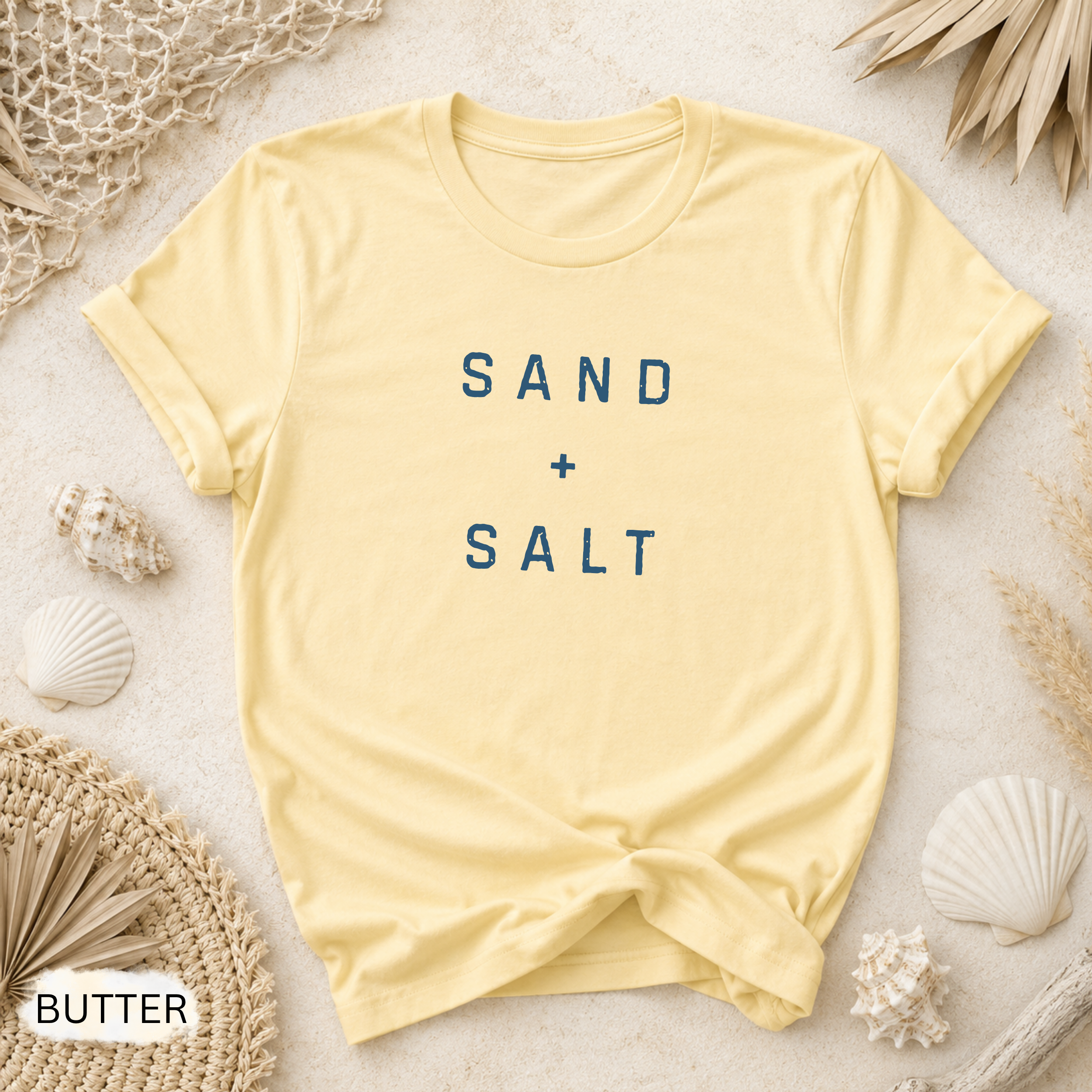 Sand + Salt T-Shirt - Comfort Colors garment-dyed unisex tee, beachy graphic