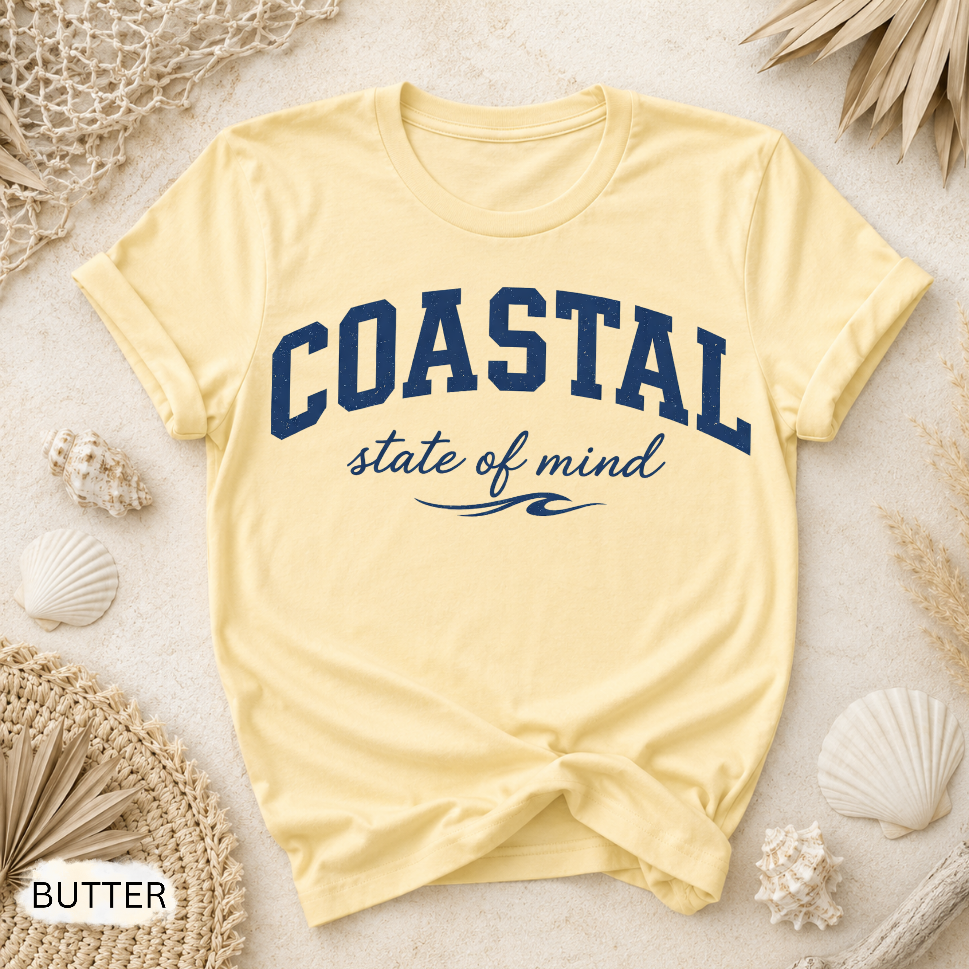 East Coast State of Mind T-Shirt - Comfort Colors garment-dyed unisex tee, coastal East Coast graphic