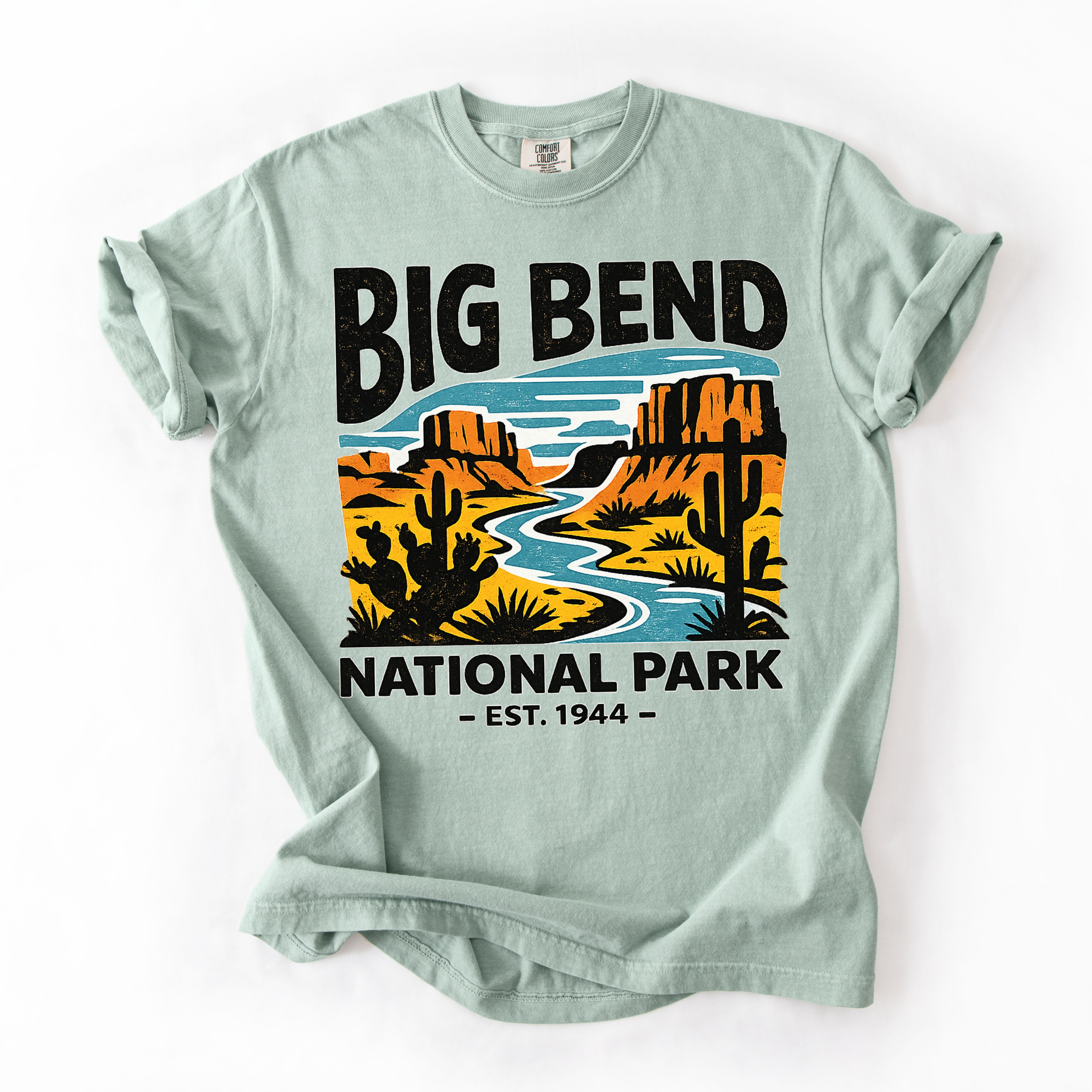 Big Bend National Park T-Shirt — Retro Sunset Desert Graphic