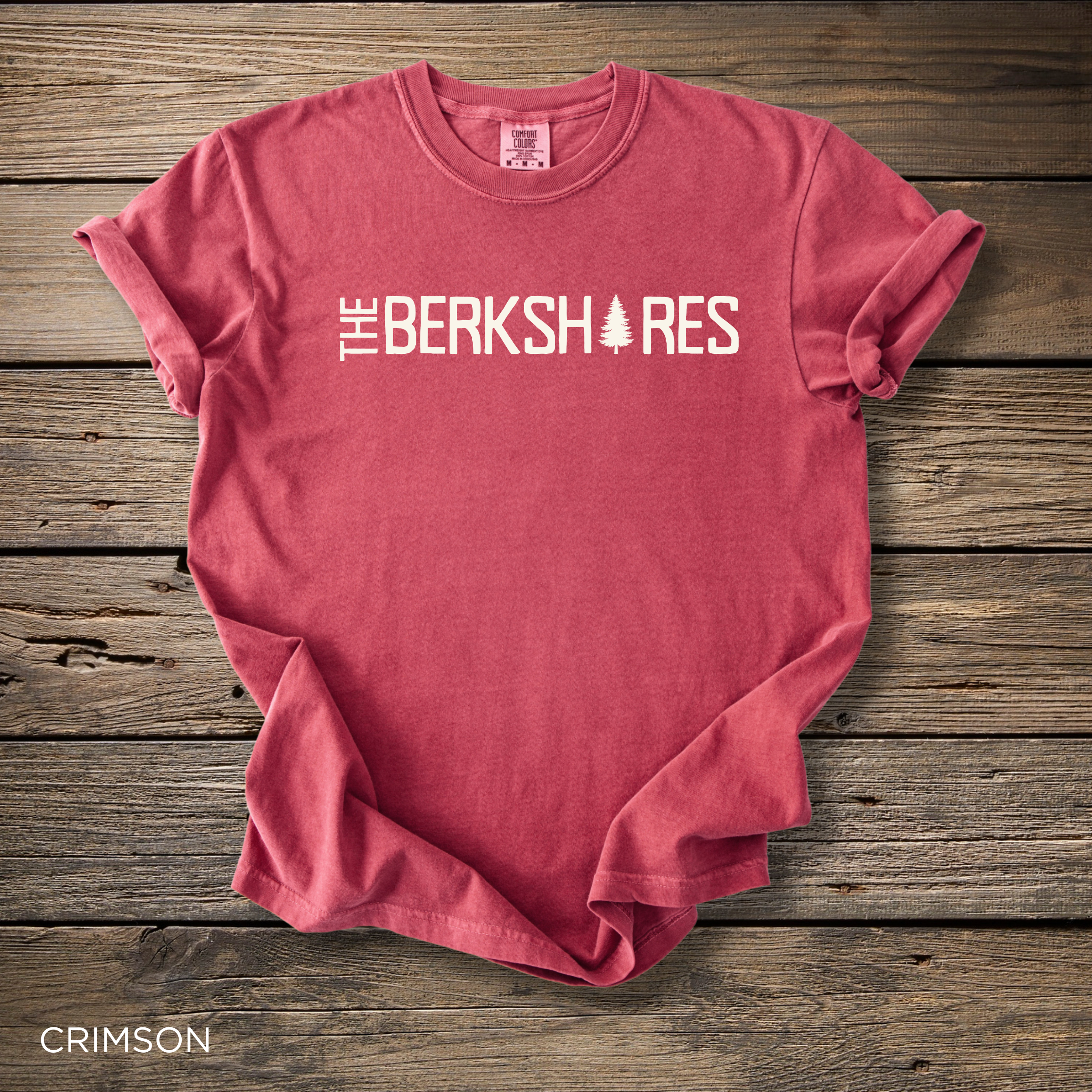 Berkshires T-Shirt - Comfort Colors garment-dyed unisex tee, rustic tree logo graphic for outdoor lovers
