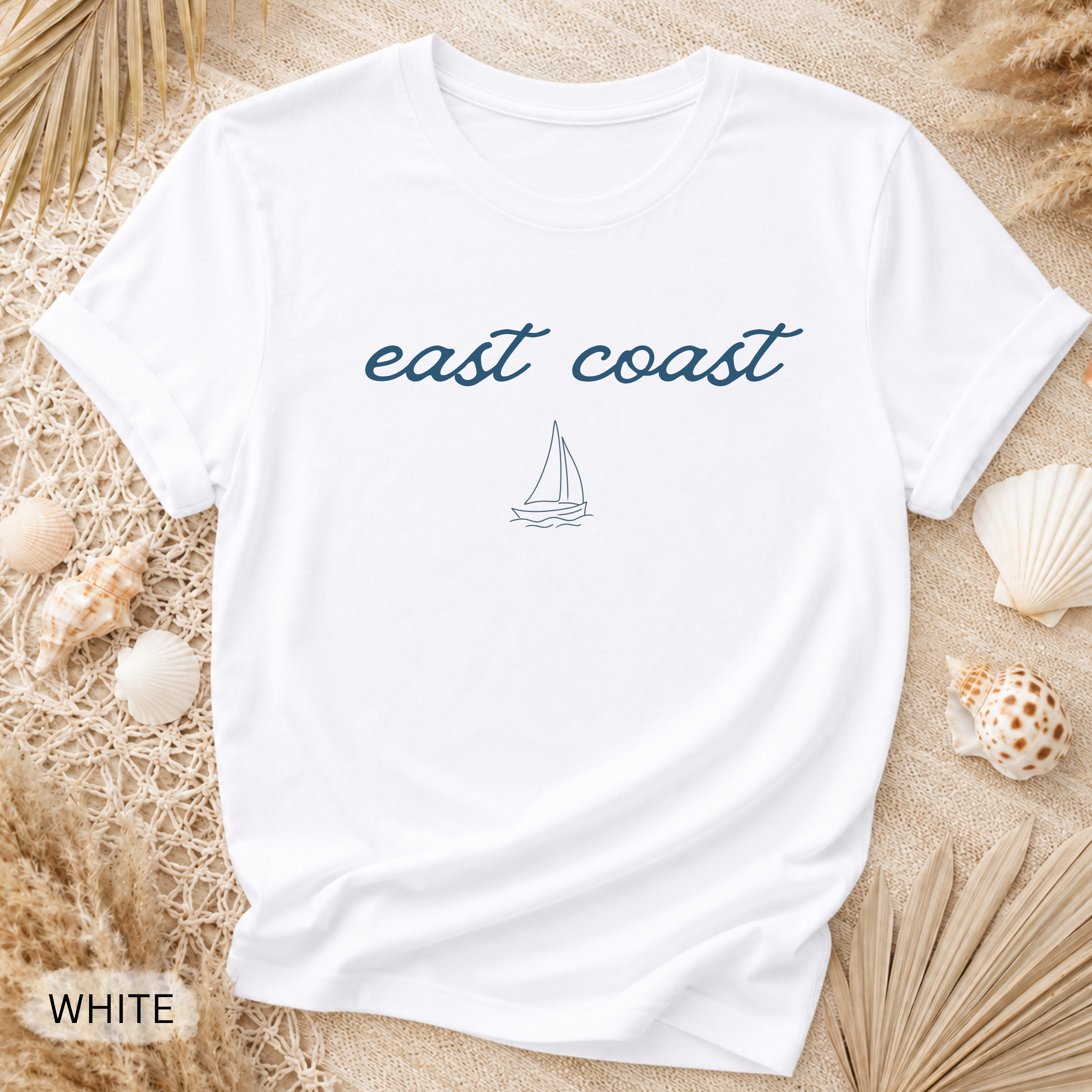 Boho East Coast T-Shirt - Comfort Colors garment-dyed unisex tee, boho coastal graphic