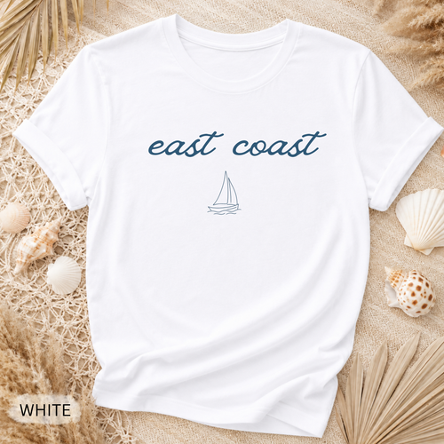 Boho East Coast T-Shirt - Comfort Colors garment-dyed unisex tee, boho coastal graphic