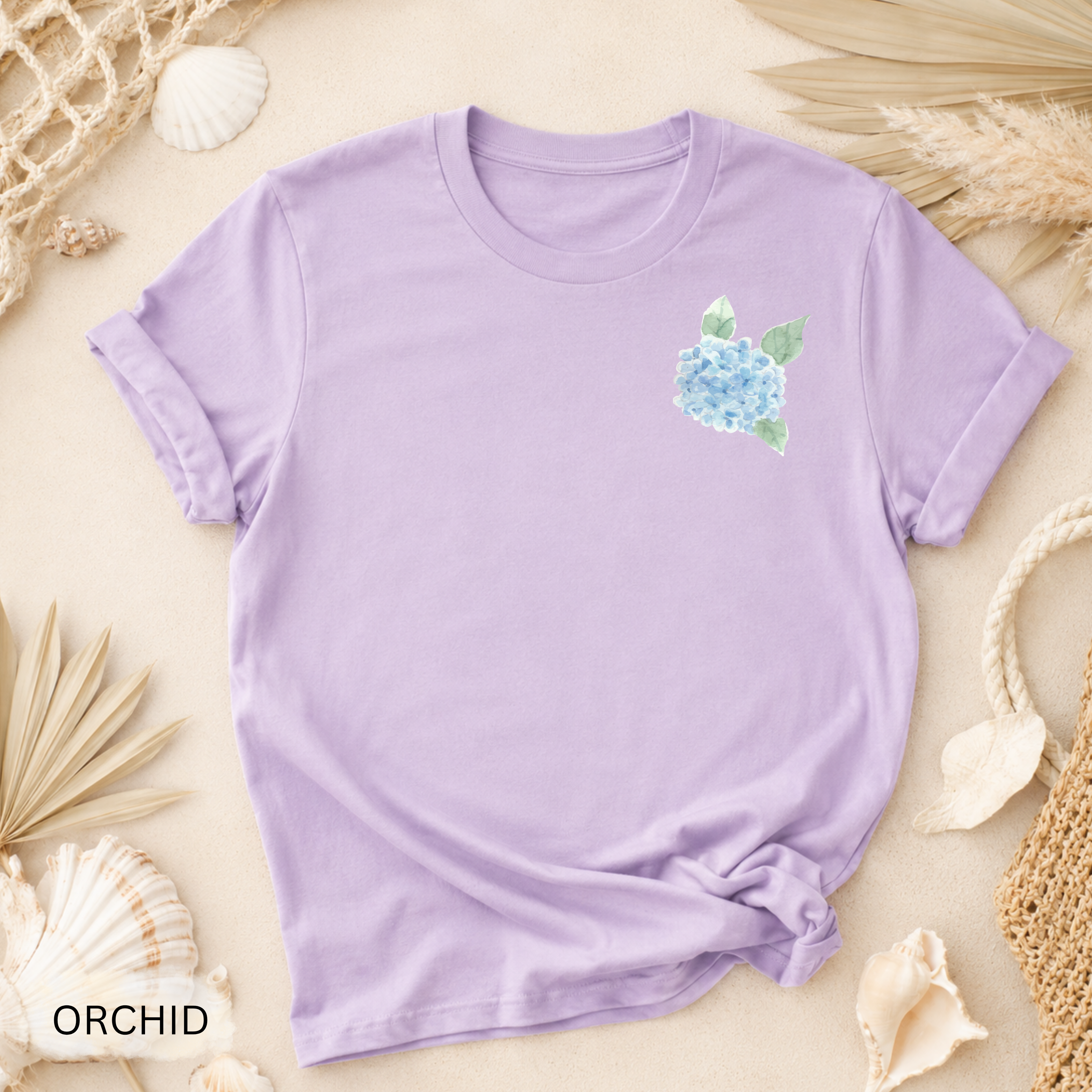 Hydrangea Side Stripe T-Shirt