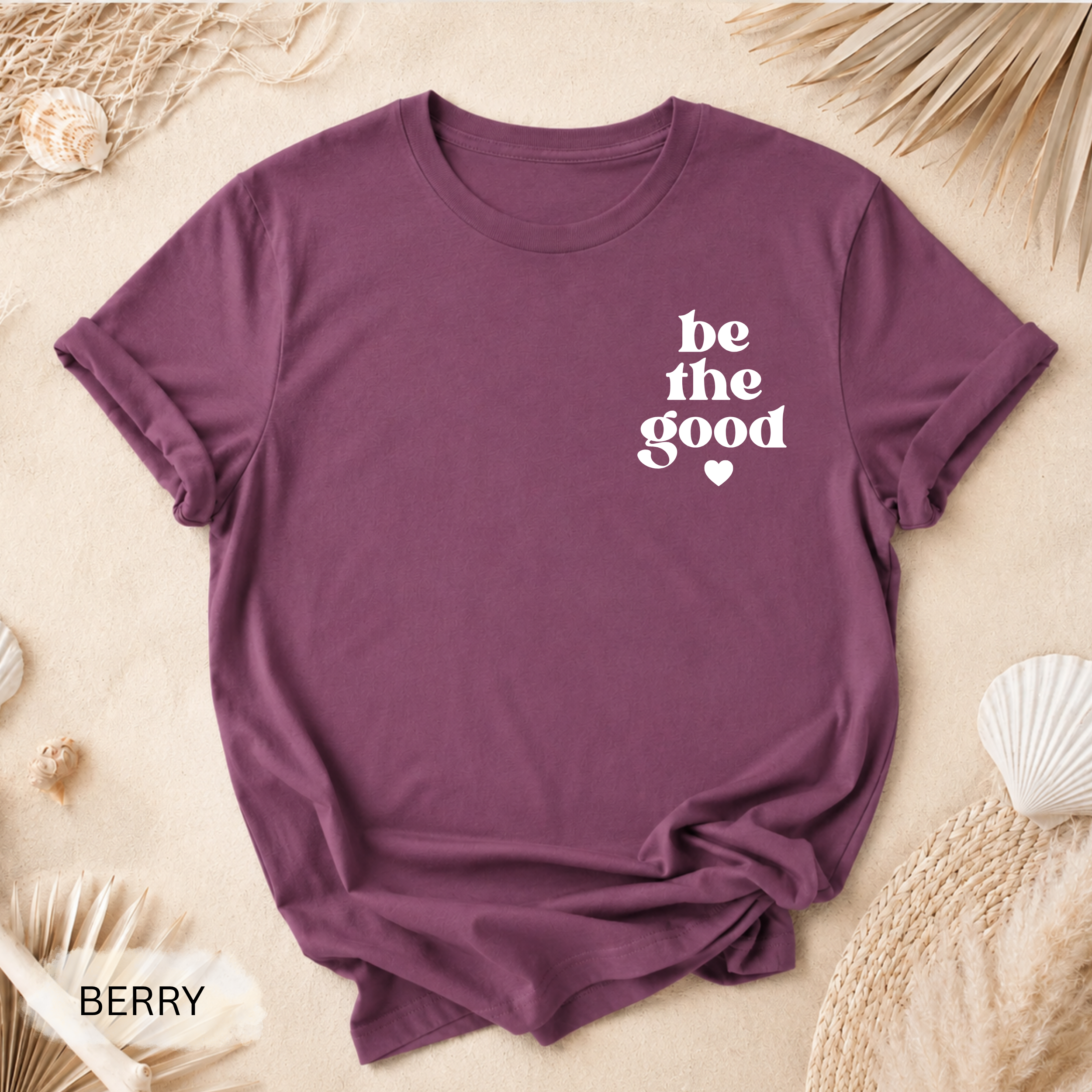 Be The Good Pocket T-Shirt - Comfort Colors garment-dyed unisex tee, minimal inspirational pocket graphic