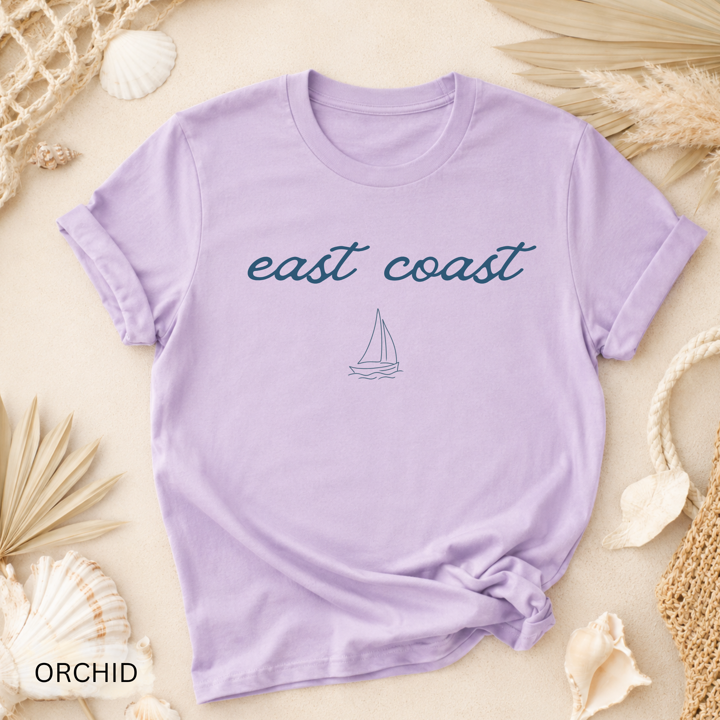 Boho East Coast T-Shirt - Comfort Colors garment-dyed unisex tee, boho coastal graphic