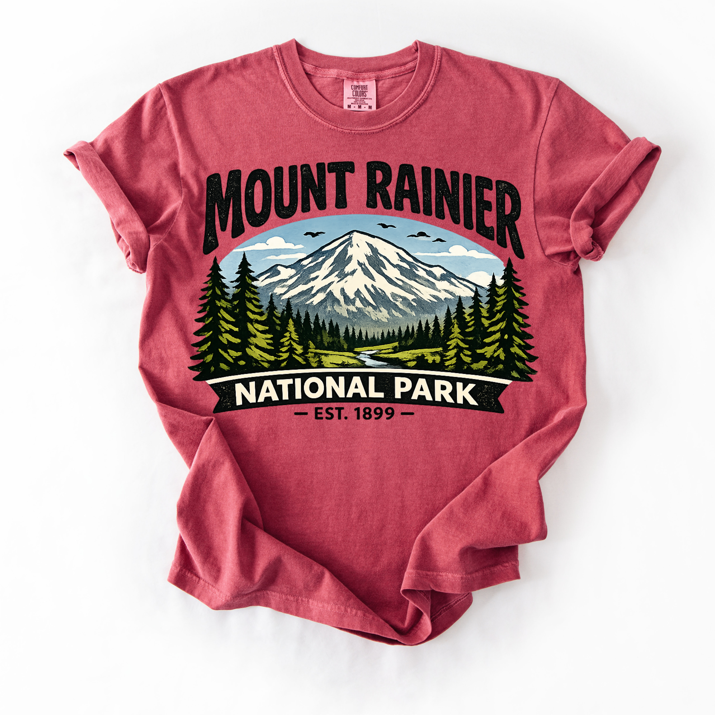 Mount Rainier National Park T-Shirt — Vintage Mountain Outdoor Tee