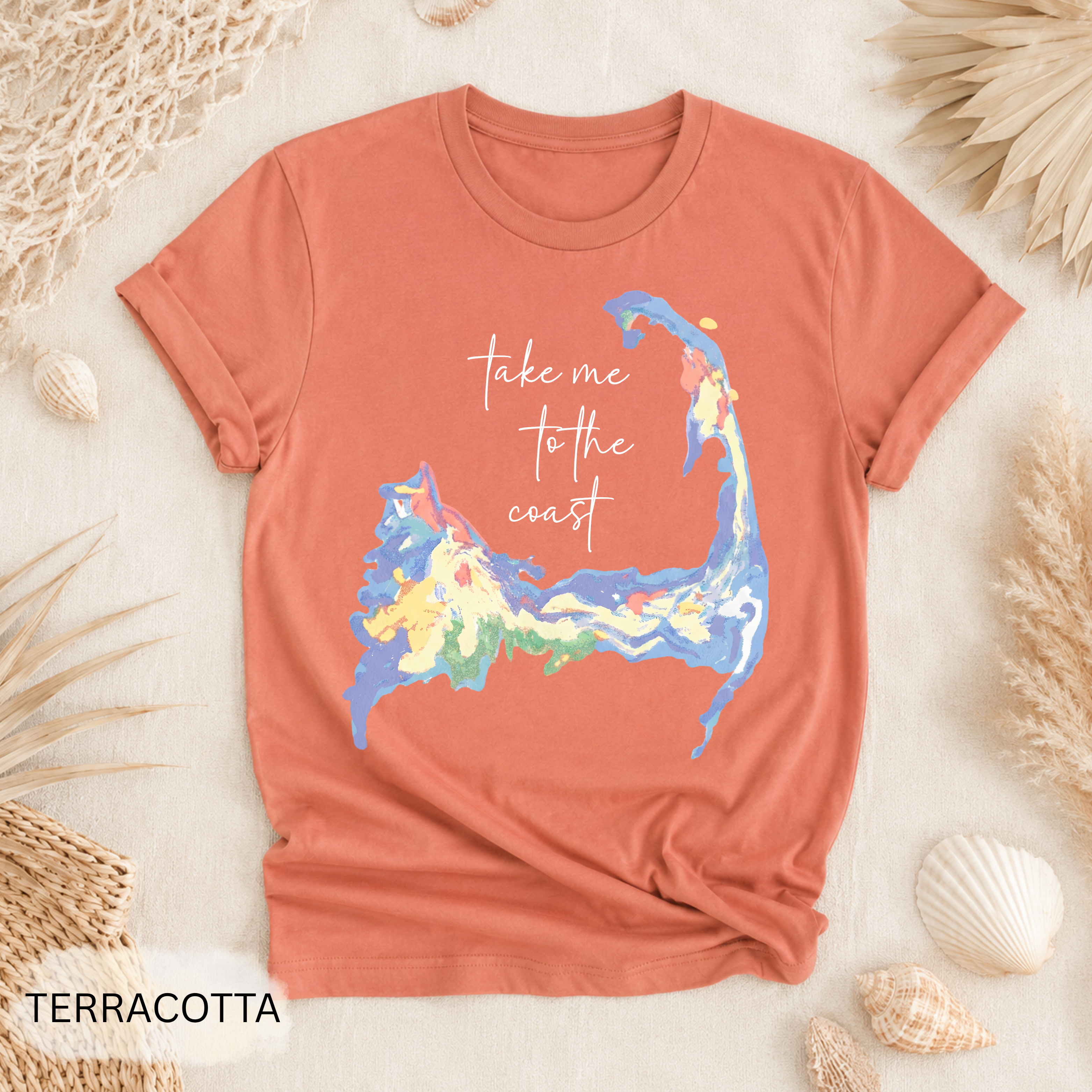 Cape Cod Watercolor Floral T-Shirt