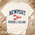 Newport Rhode Island Lobster Graphic T-Shirt - Comfort Colors garment-dyed unisex tee, Newport lobster graphic