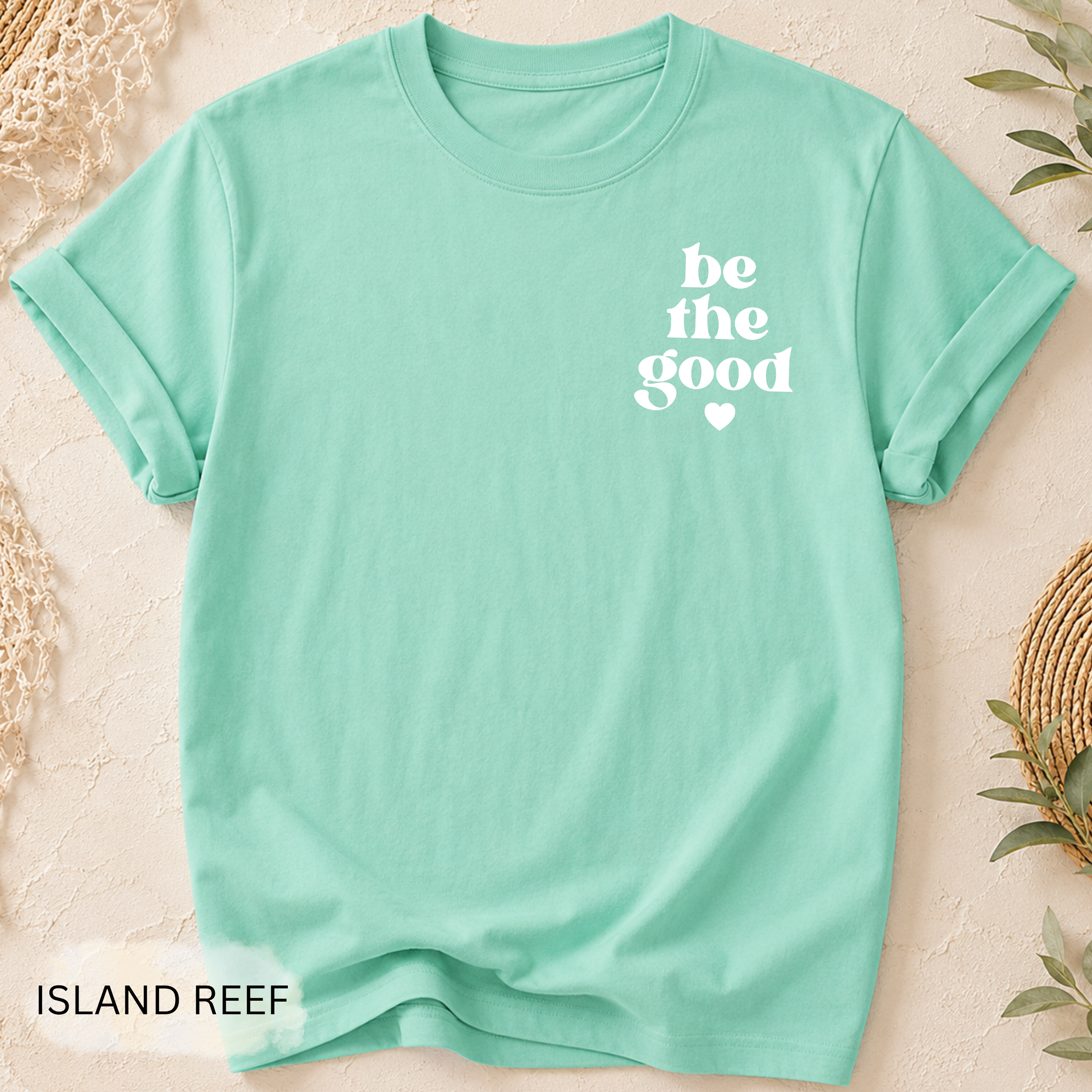 Be The Good Pocket T-Shirt - Comfort Colors garment-dyed unisex tee, minimal inspirational pocket graphic