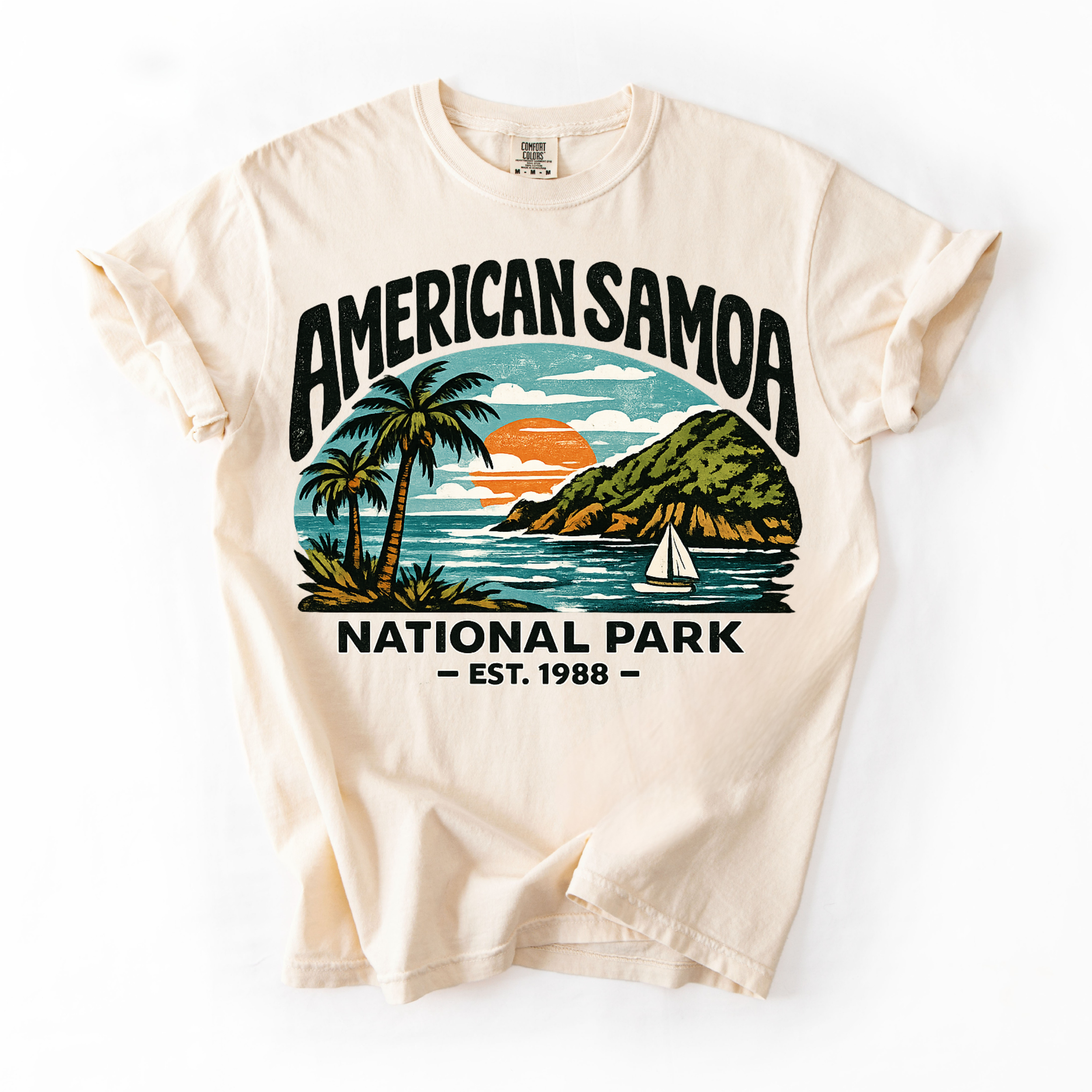 American Samoa National Park T-Shirt — Tropical Sunset Beach Tee