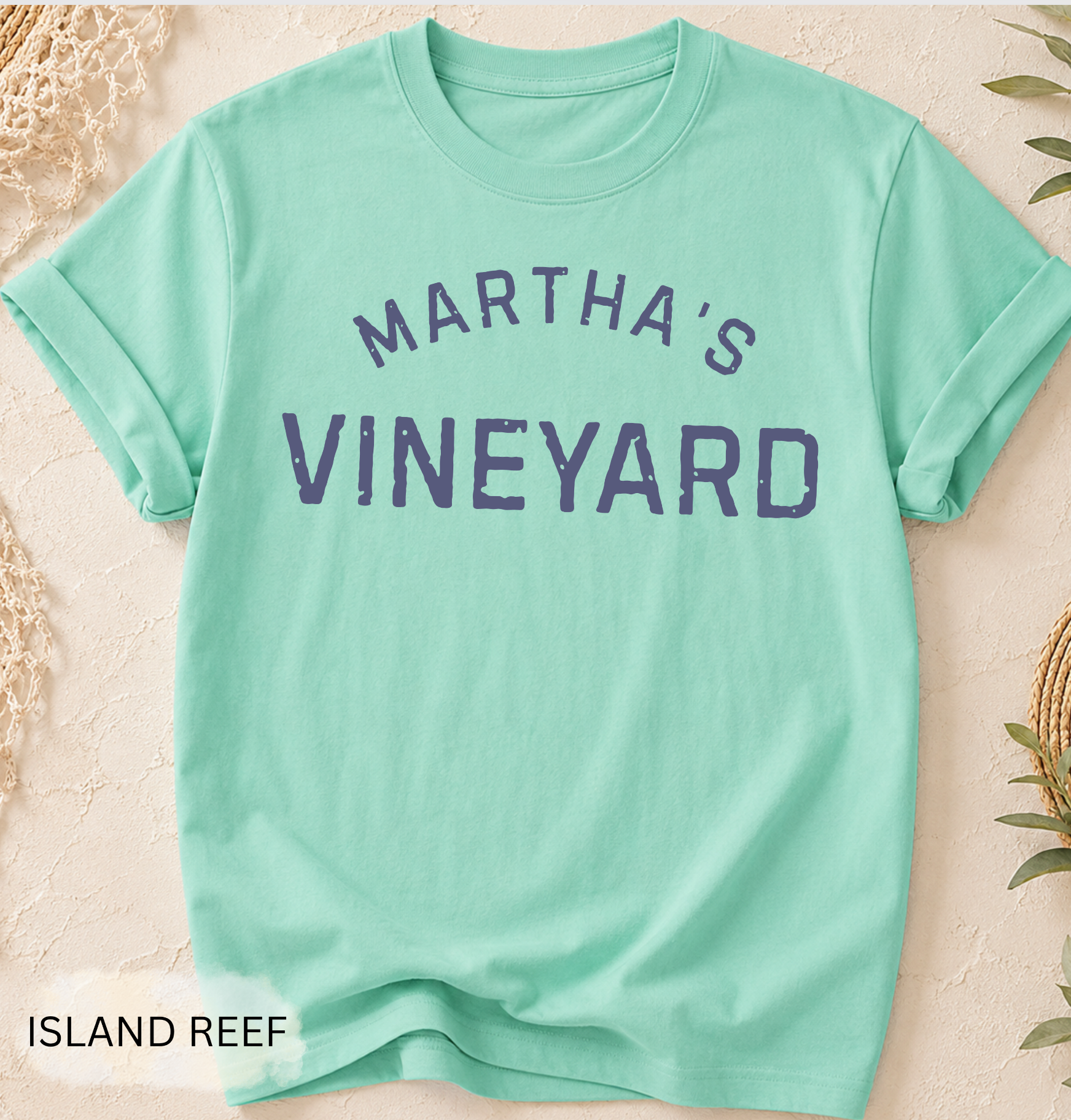 Martha's Vineyard T-Shirt - Comfort Colors garment-dyed unisex tee, Martha's Vineyard island graphic